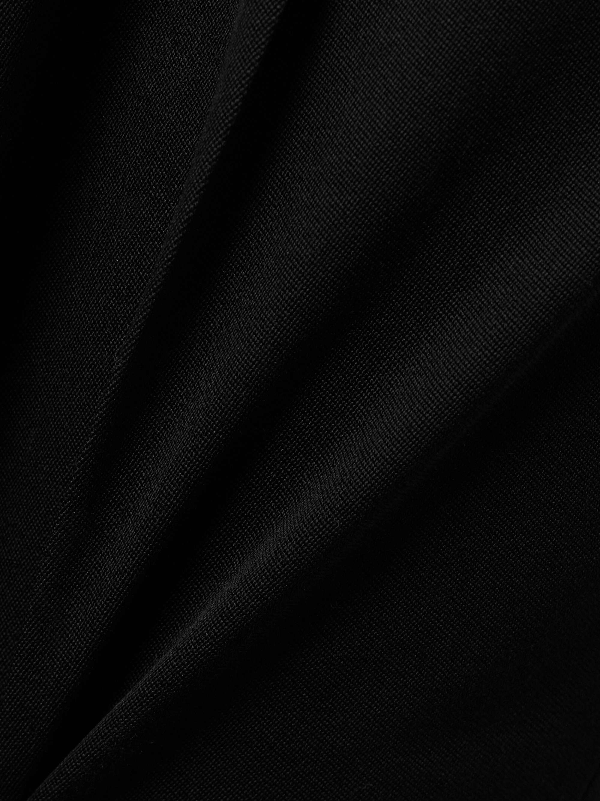 Pleated wool slim-leg pants view