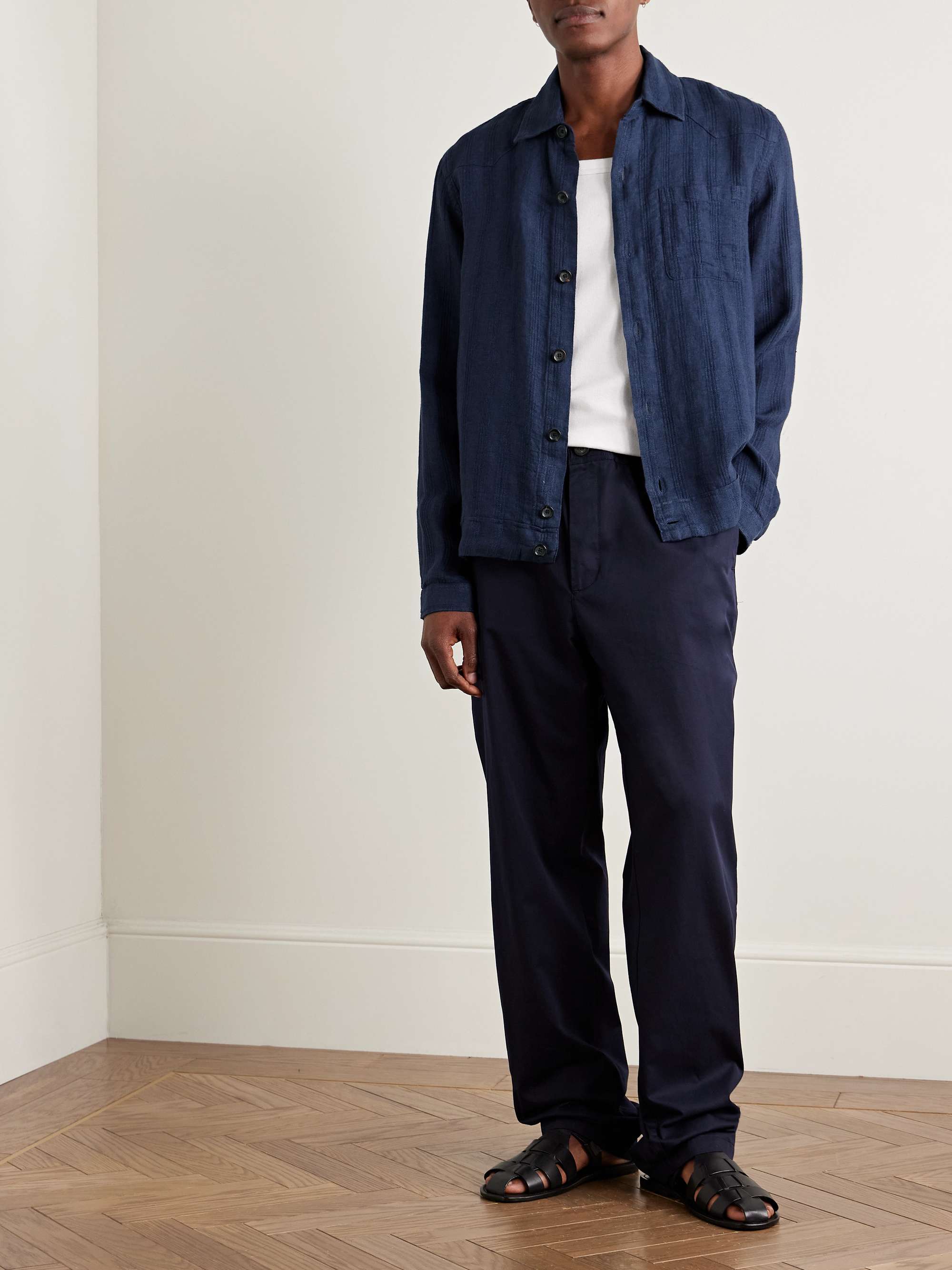 Witley Striped Linen Overshirt view