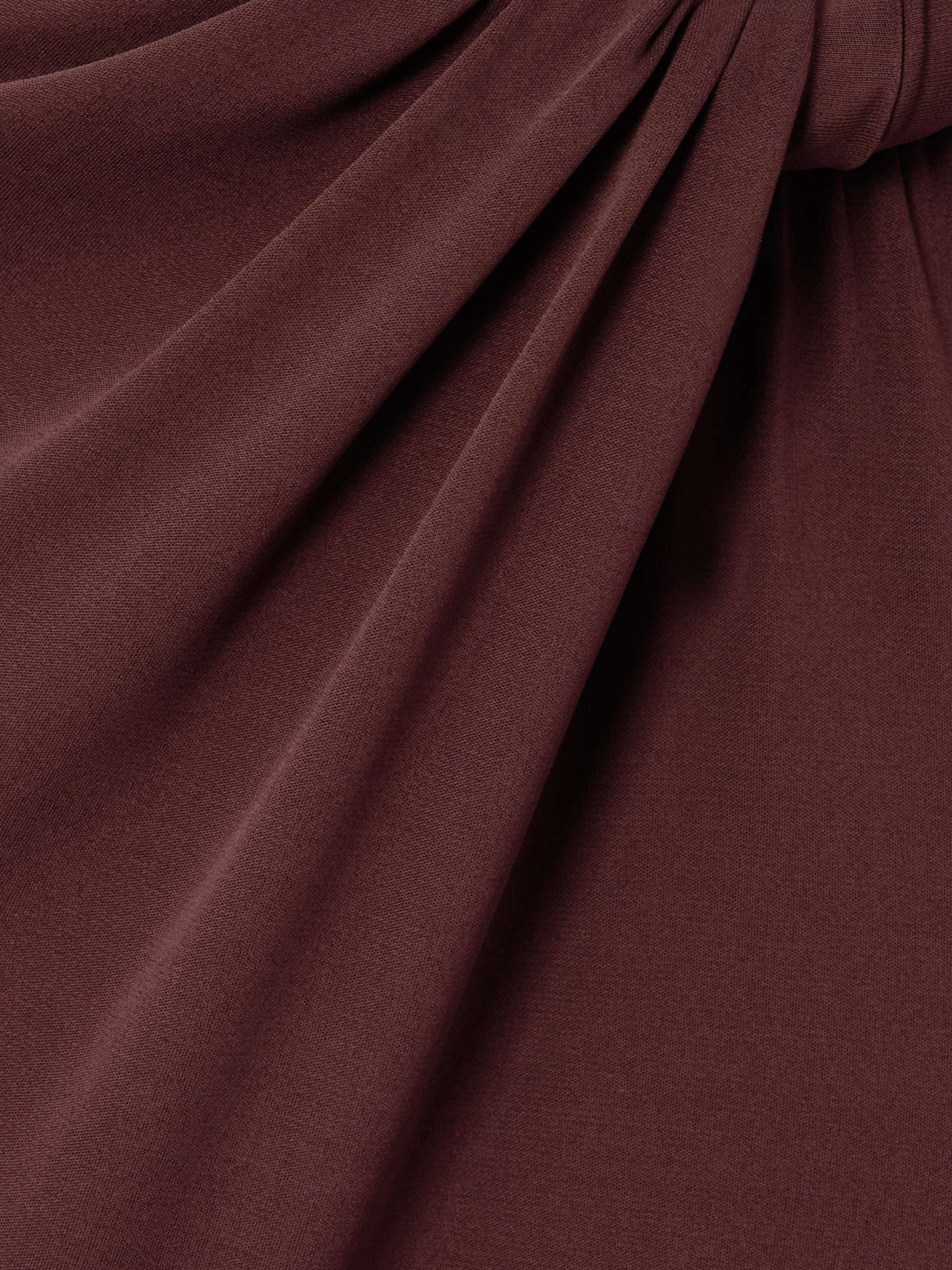 Gathered crepe maxi dress view