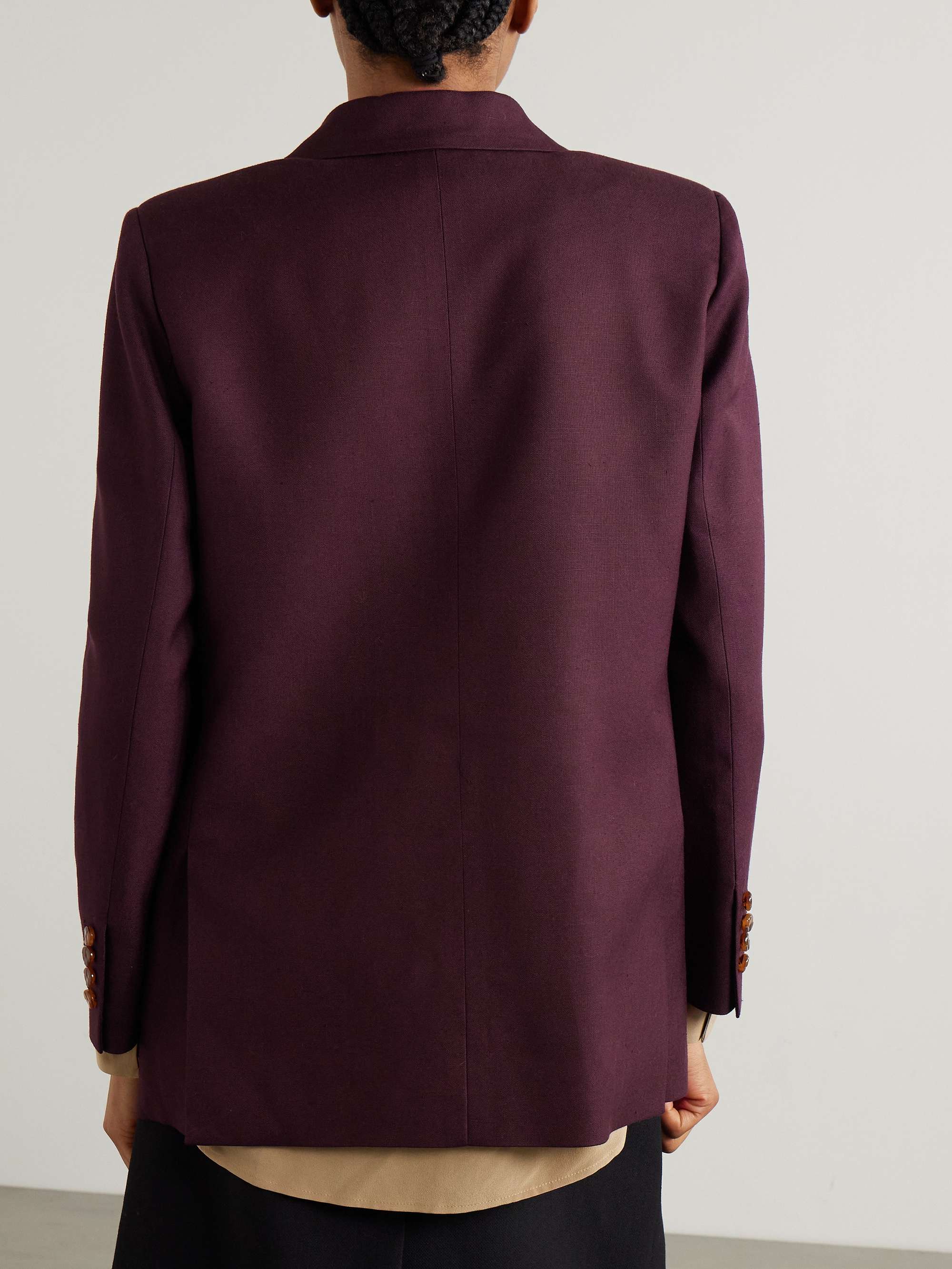 Misaka double-breasted woven blazer view