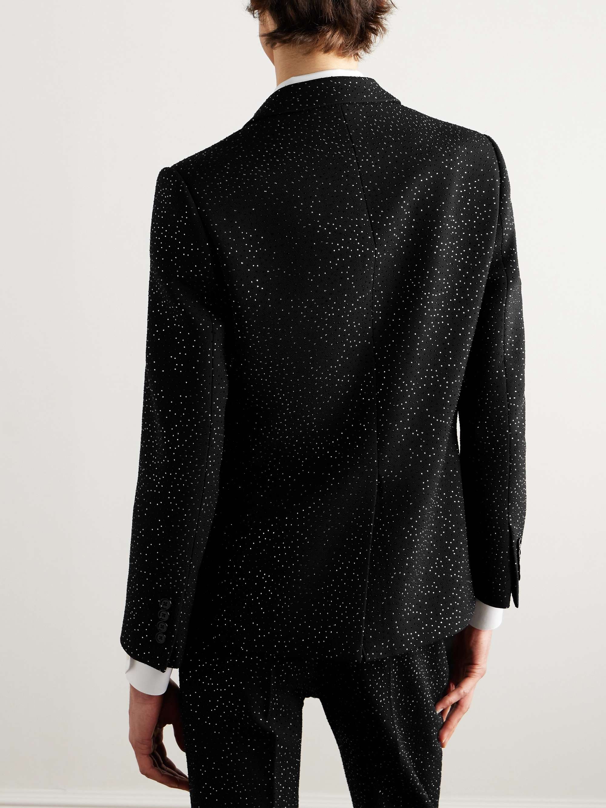 Slim-Fit Crystal-Embellished Wool-Twill Suit Jacket view