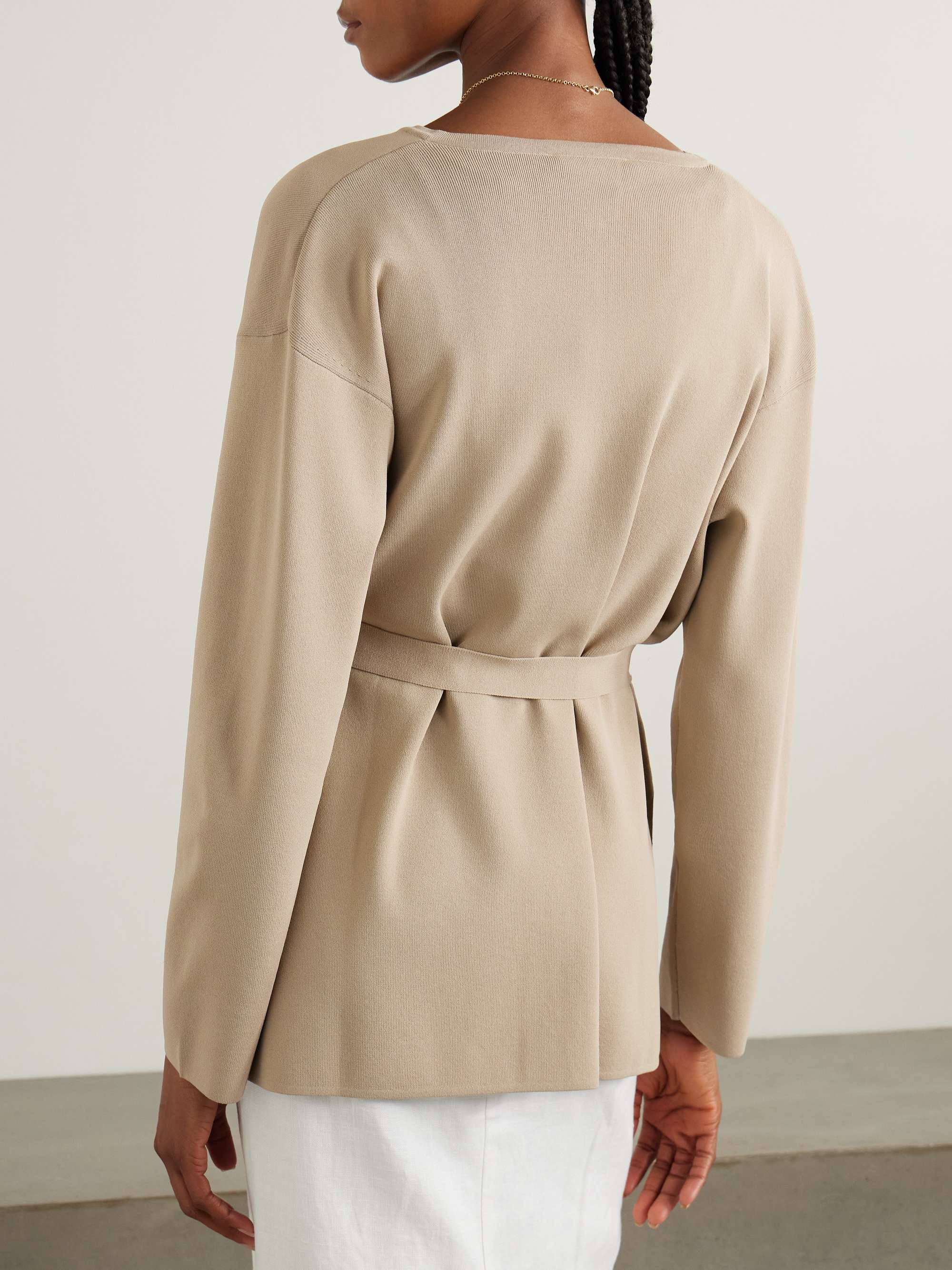 Gerald belted knitted cardigan view