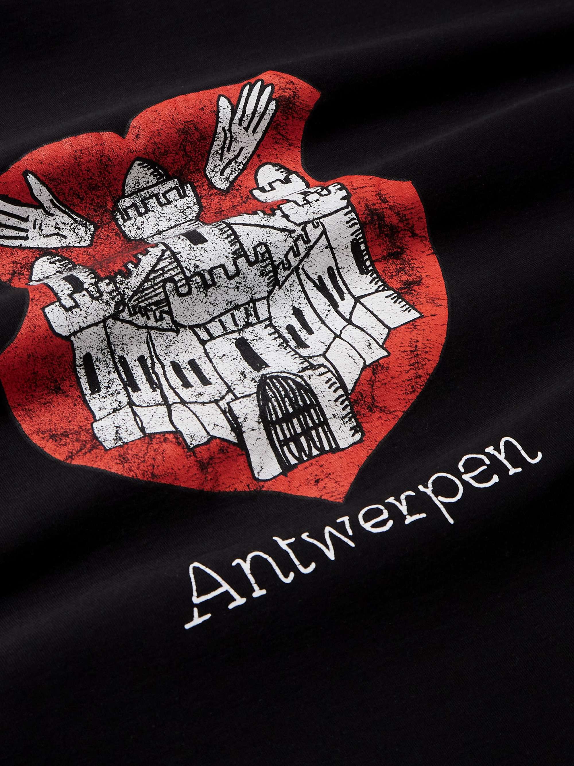 Antwerpen Inside Out Oversized Distressed Printed Cotton-Jersey T-Shirt view
