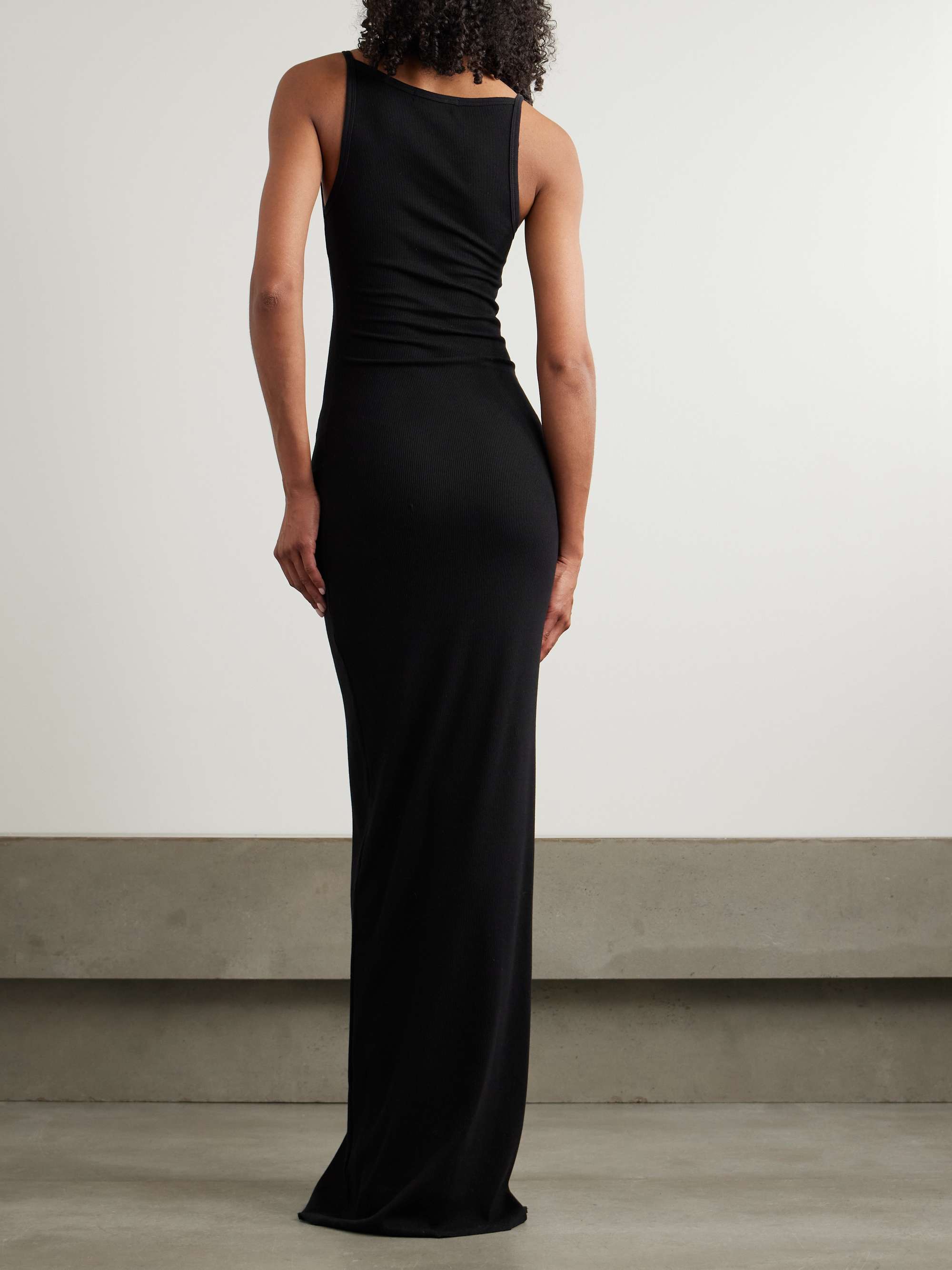Iris ribbed stretch-cotton and modal-blend jersey maxi dress view
