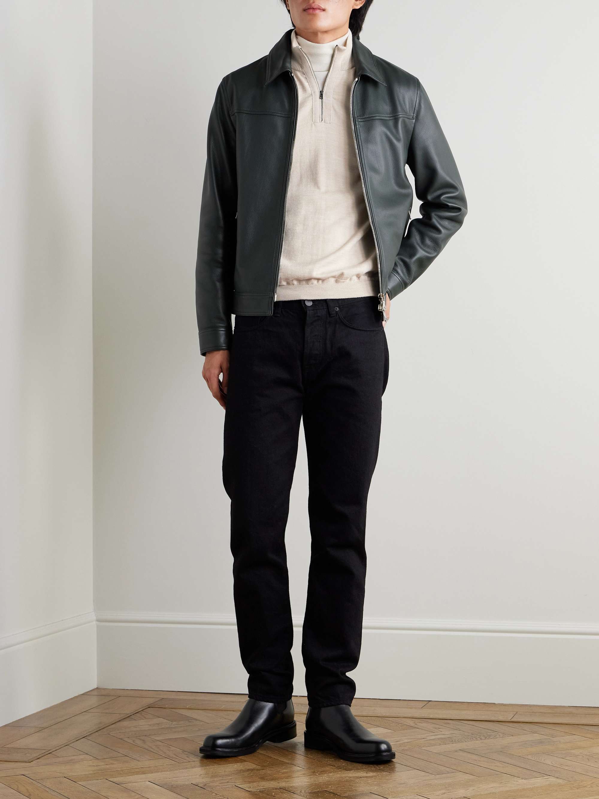 Virgin Wool Half-Zip Sweater view