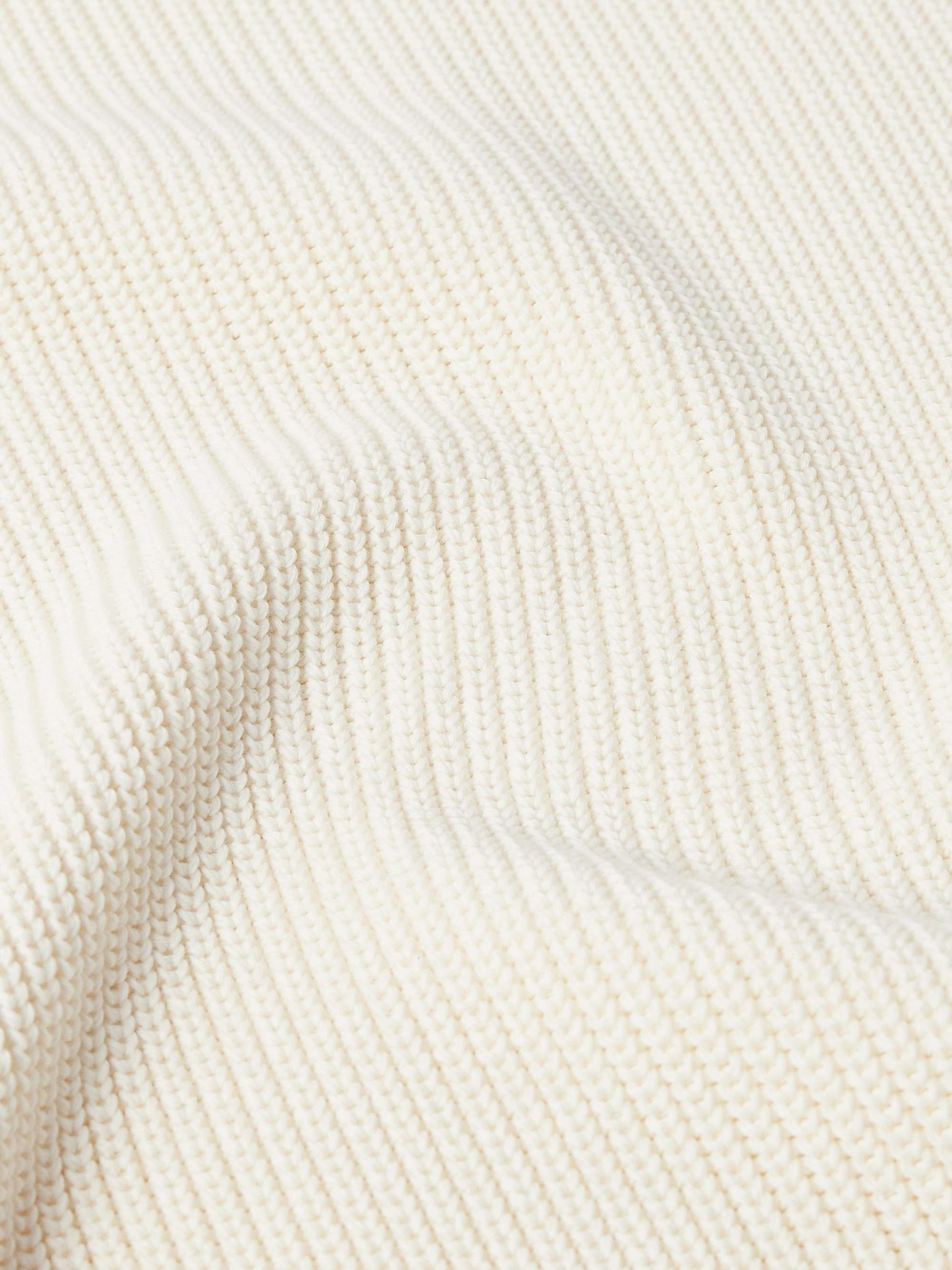 Zanone Ribbed Cotton-Crêpe Sweater view