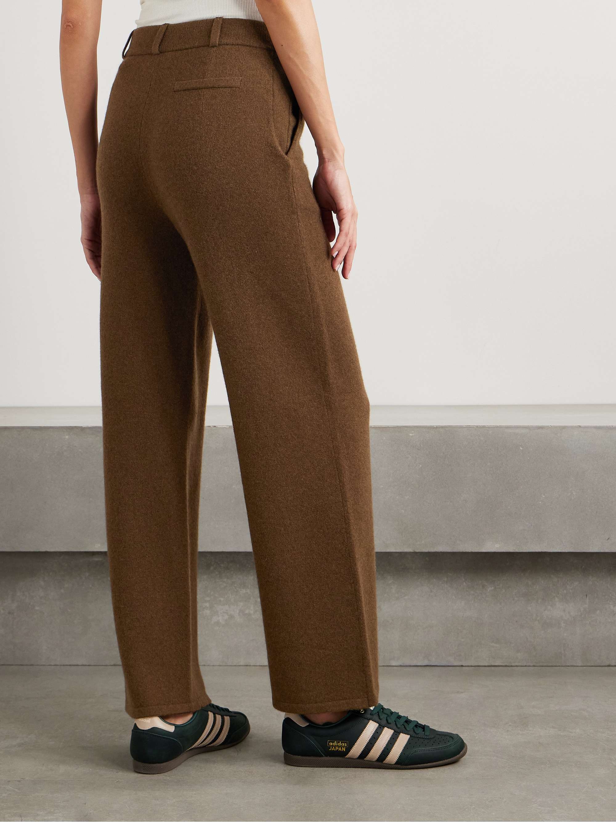 Cashmere-blend straight-leg pants view