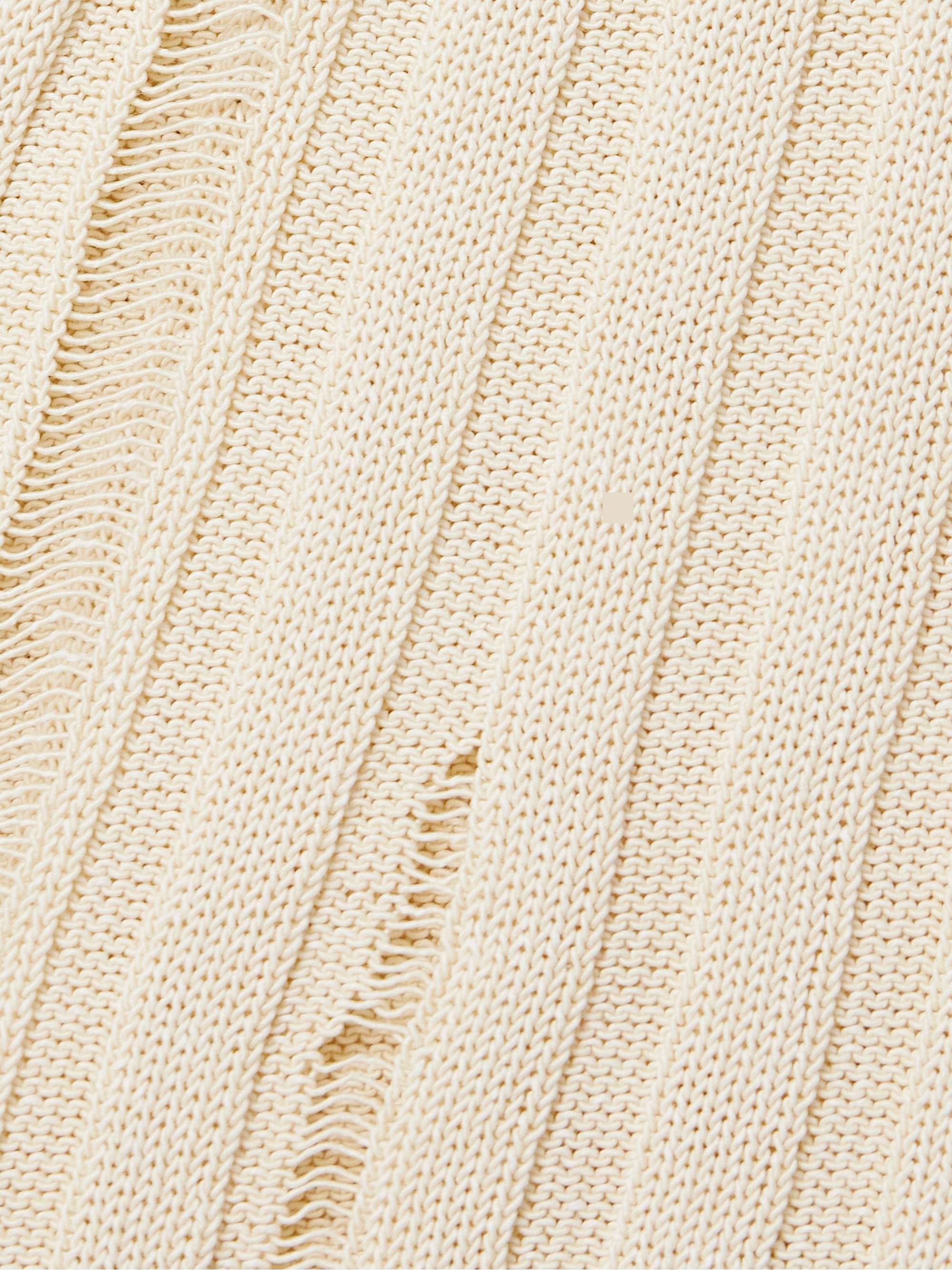 Distressed ribbed organic cotton-blend tank view