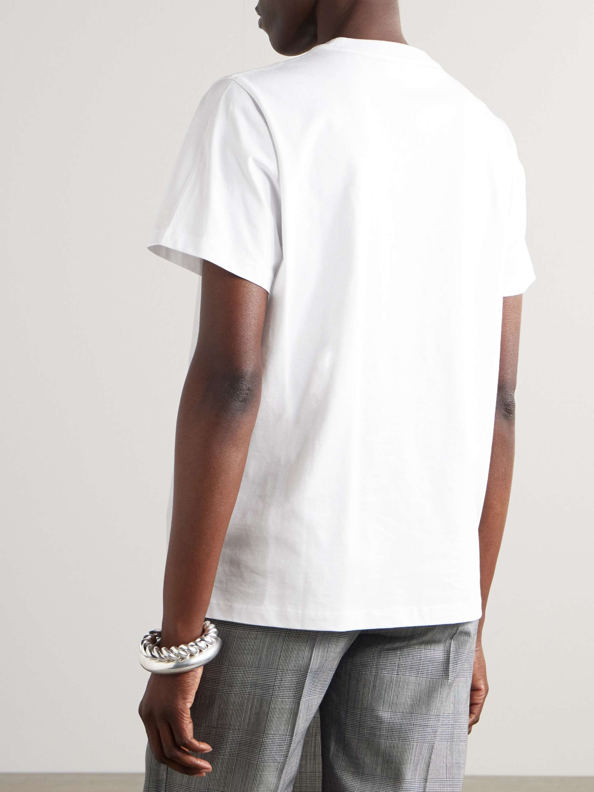 Printed organic cotton-jersey T-shirt view