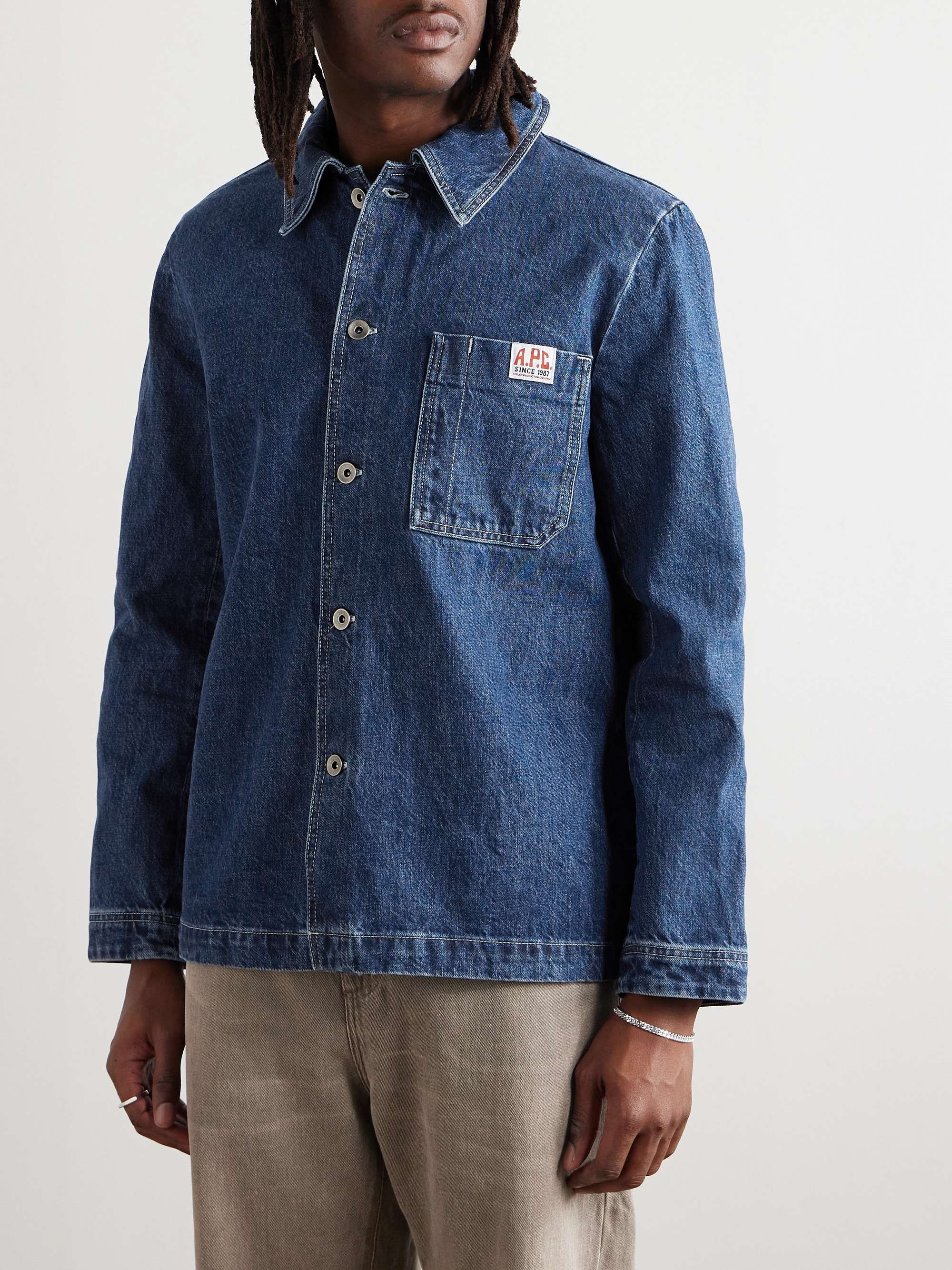 Ralph Logo-Appliquéd Organic Denim Jacket view