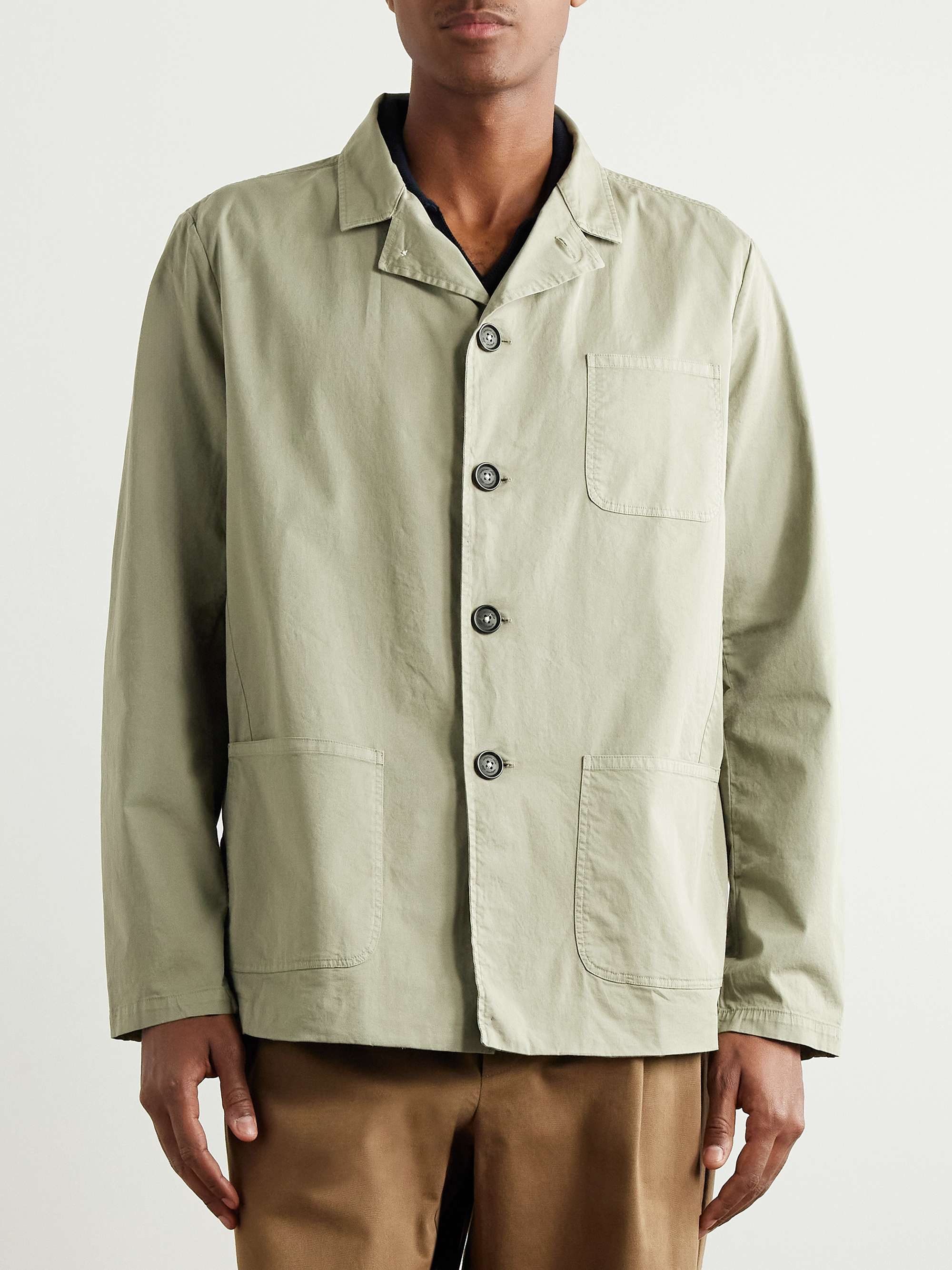 Florida Camp-Collar Stretch-Cotton Twill Overshirt view