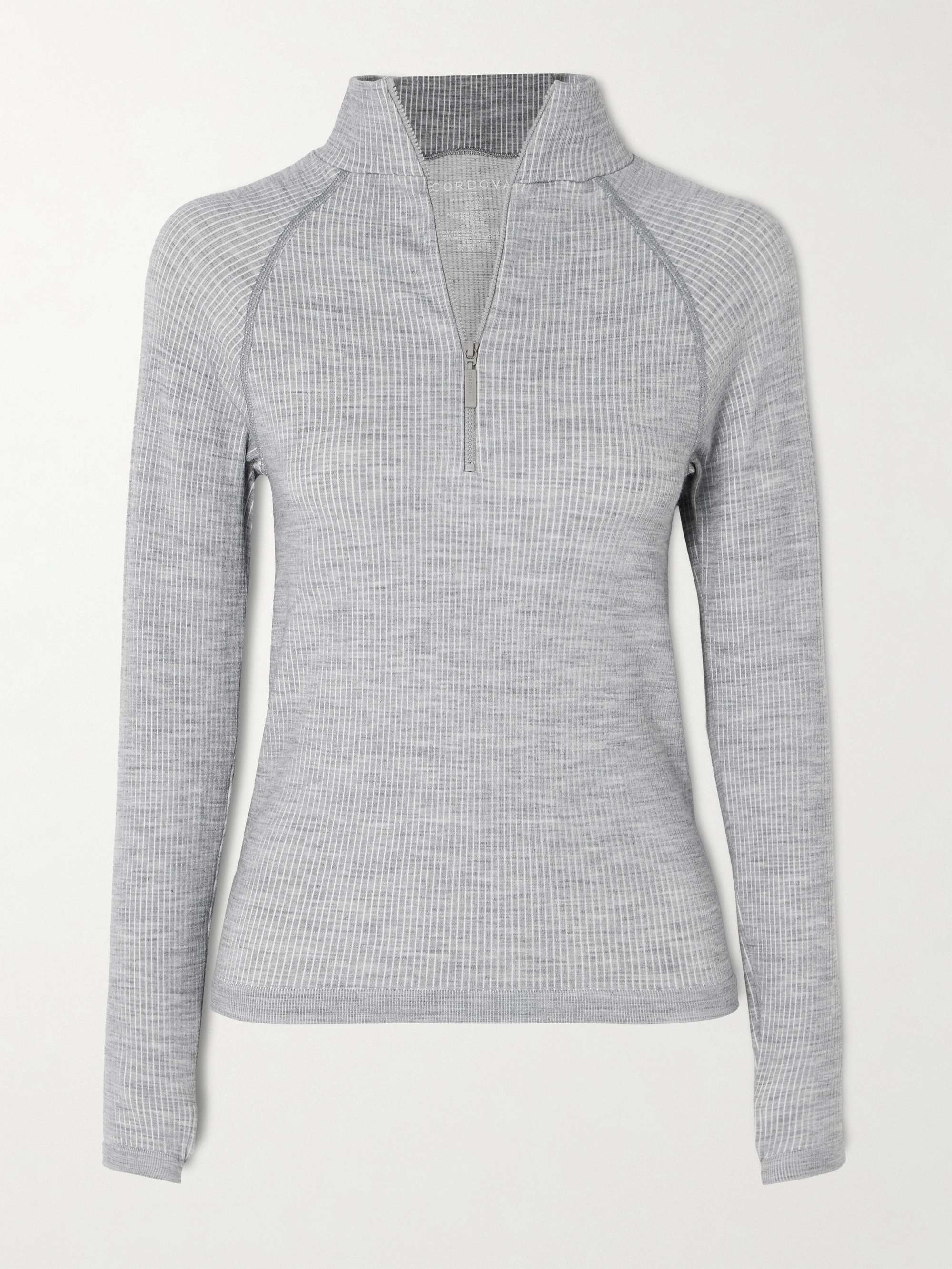 Stowe ribbed wool-blend turtleneck base layer view