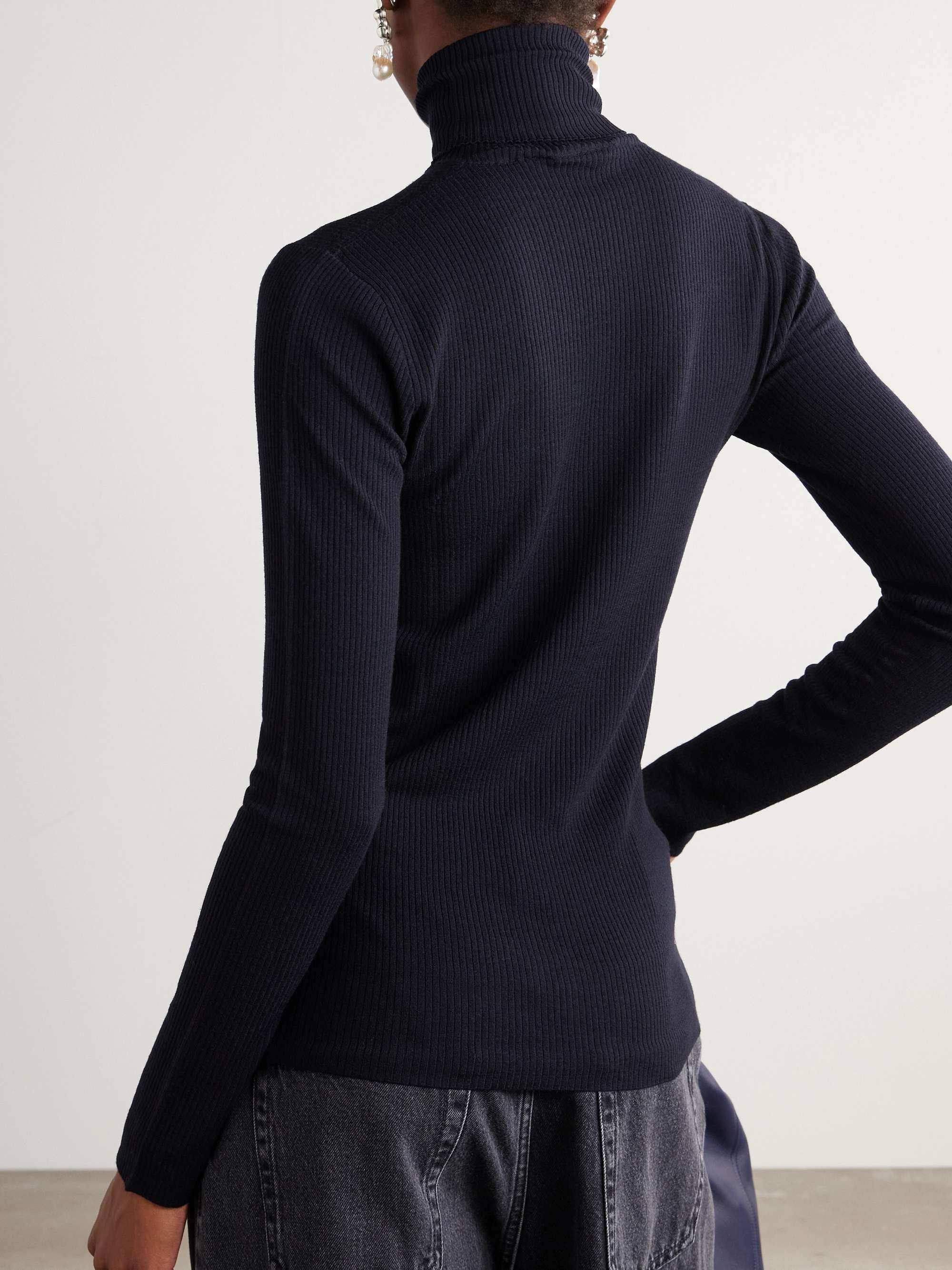 Taupo ribbed-knit wool tutleneck sweater view