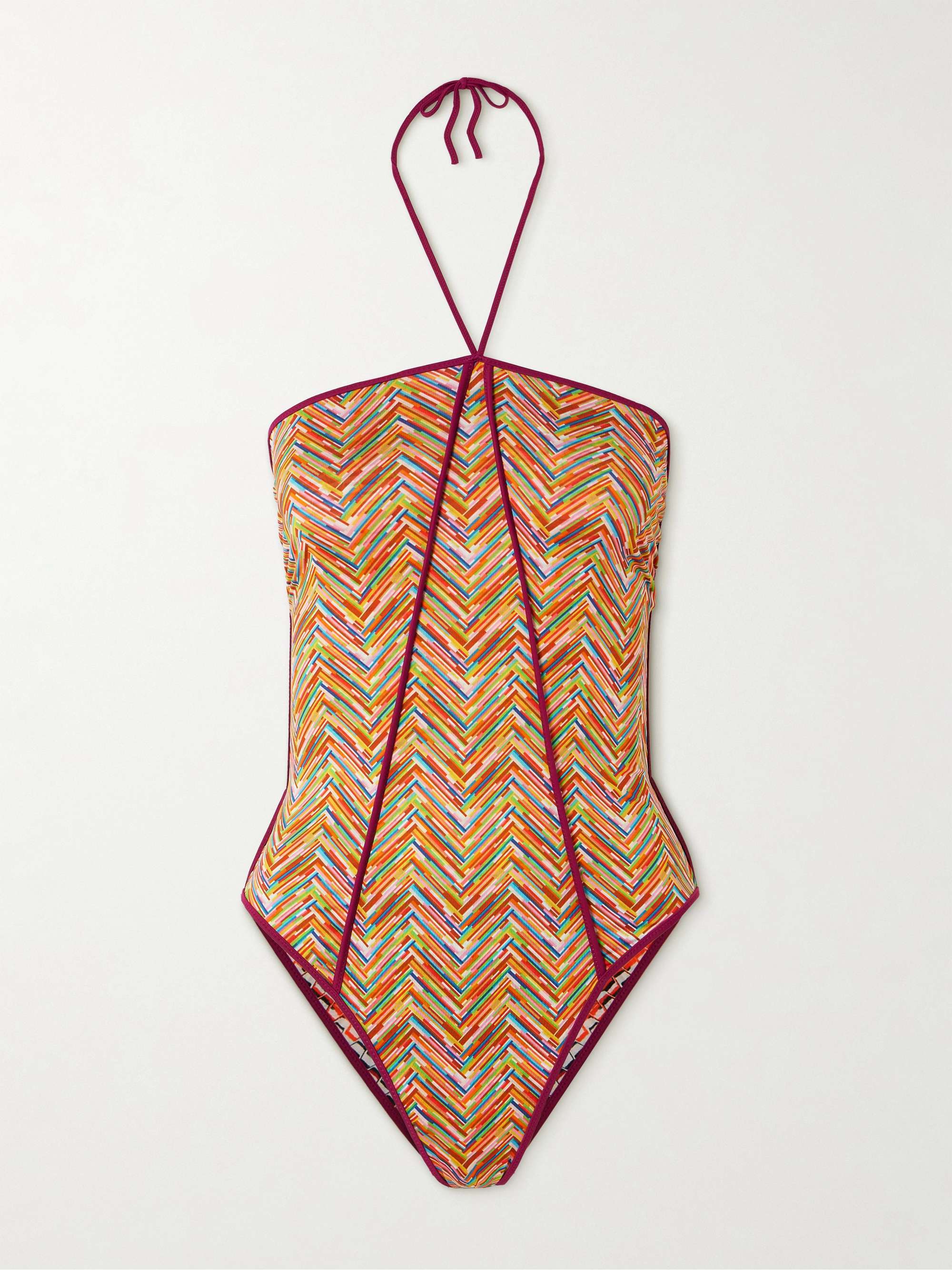 Mare reversible printed halterneck swimsuit view