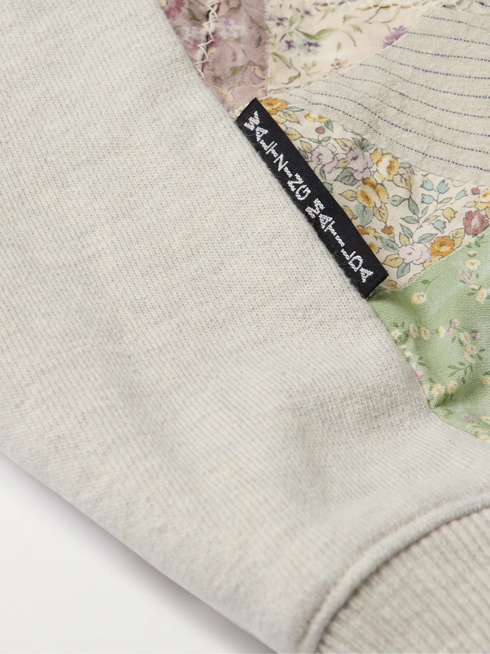 Patchwork Cotton-Blend Jersey Sweatshirt view