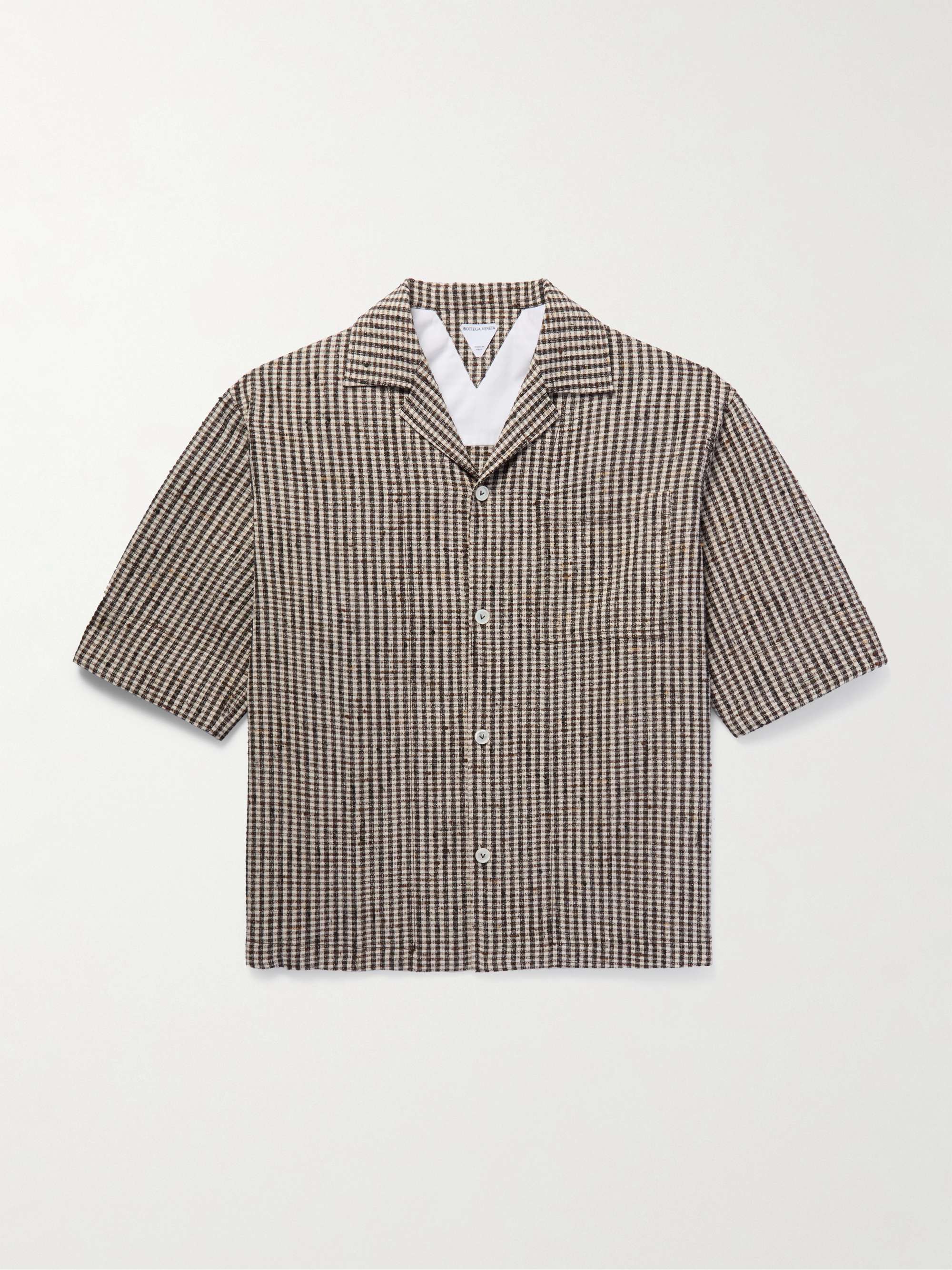 Camp-Collar Checked Woven Shirt view