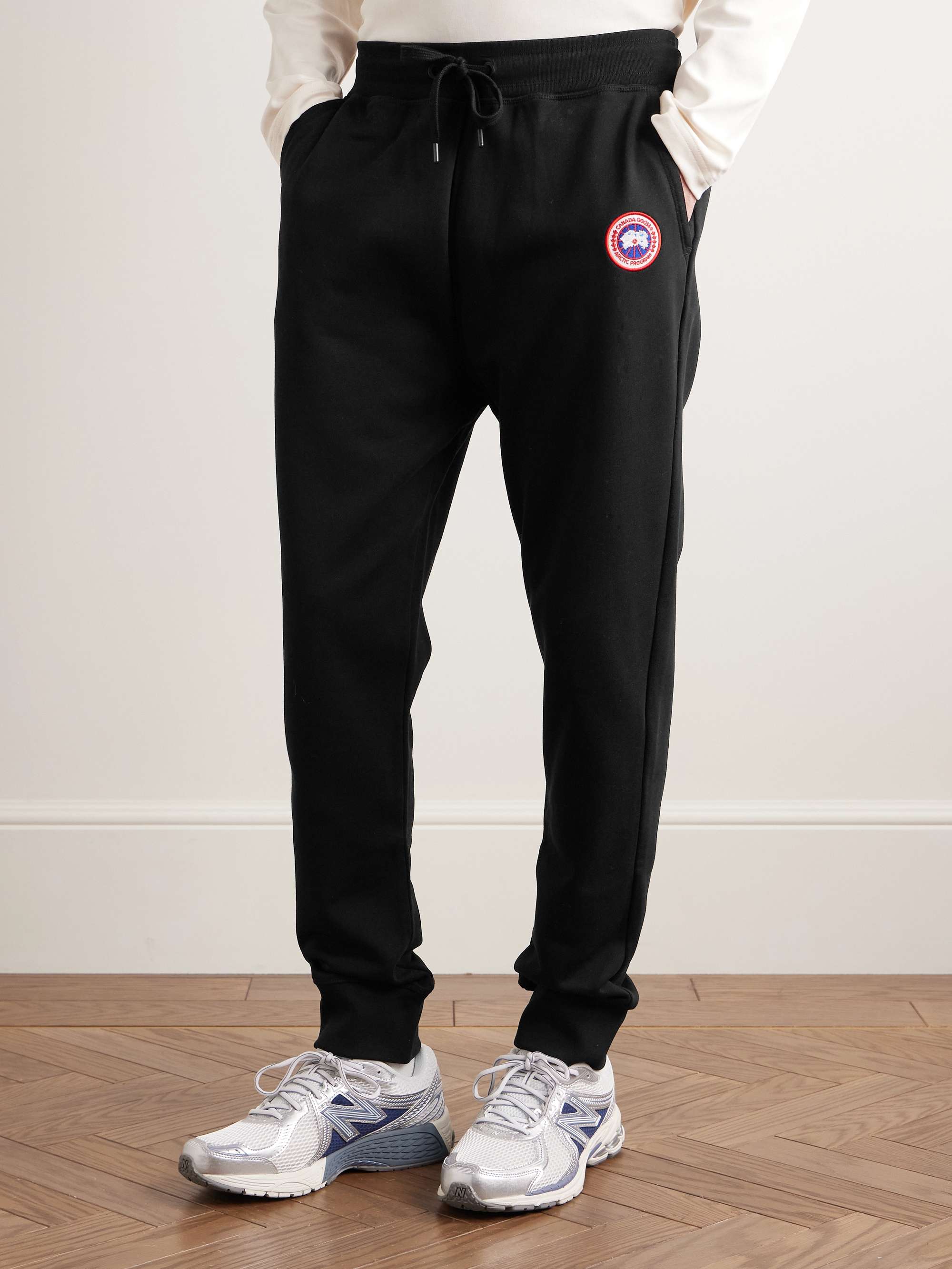 Huron Tapered Logo-Appliquéd Cotton-Jersey Sweatpants view