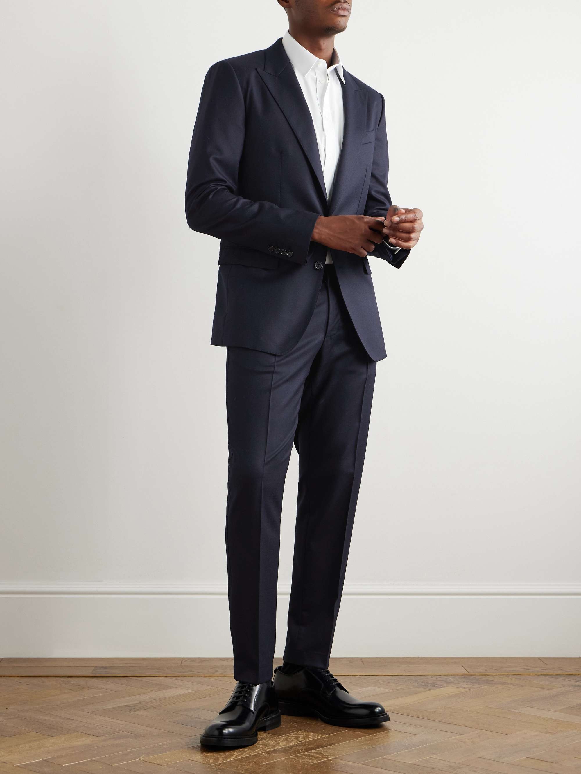 Taormina Unstructured Wool-Flannel Blazer view