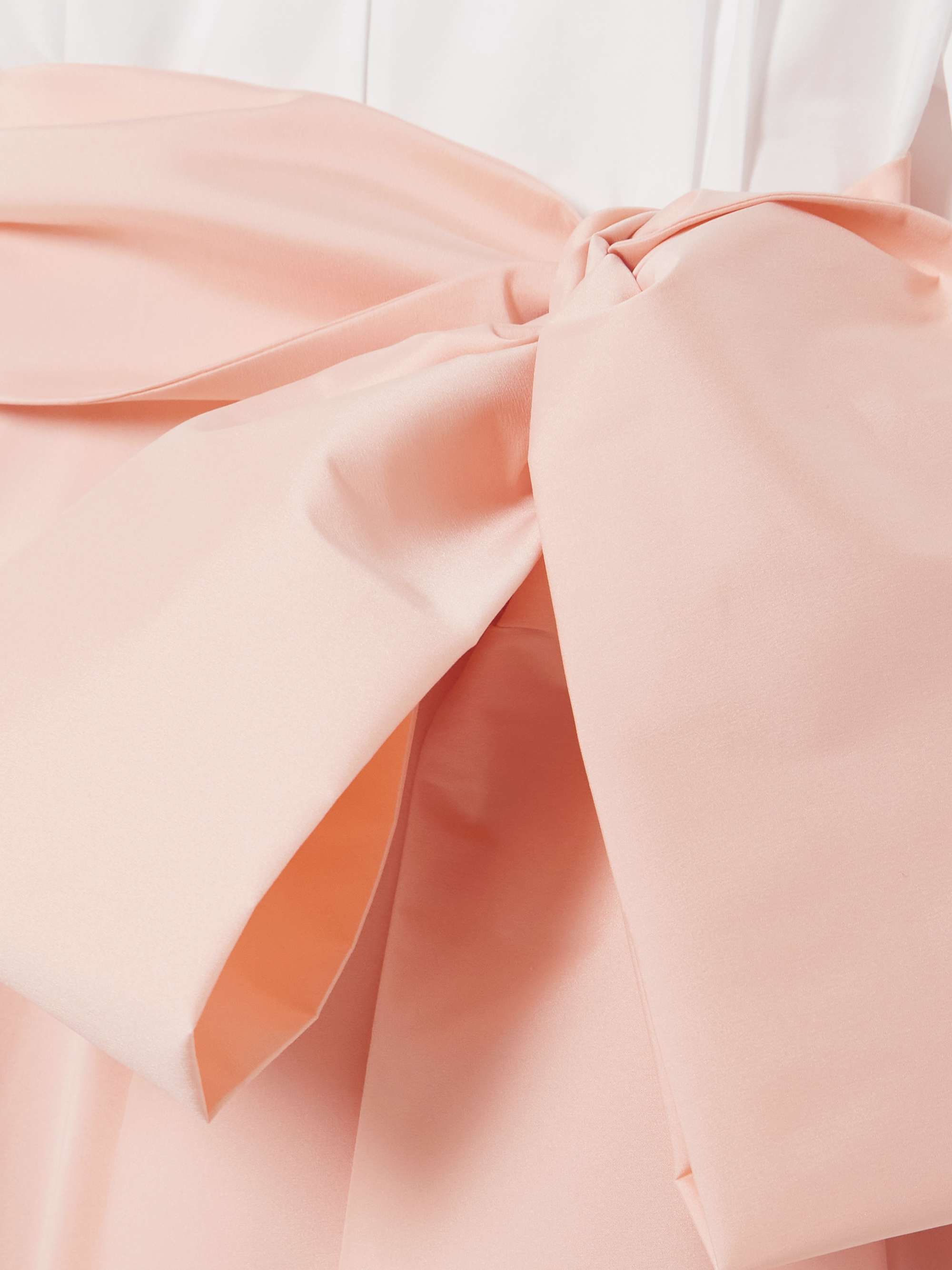 Clarence belted organic cotton-blend poplin and taffeta maxi shirt dress view