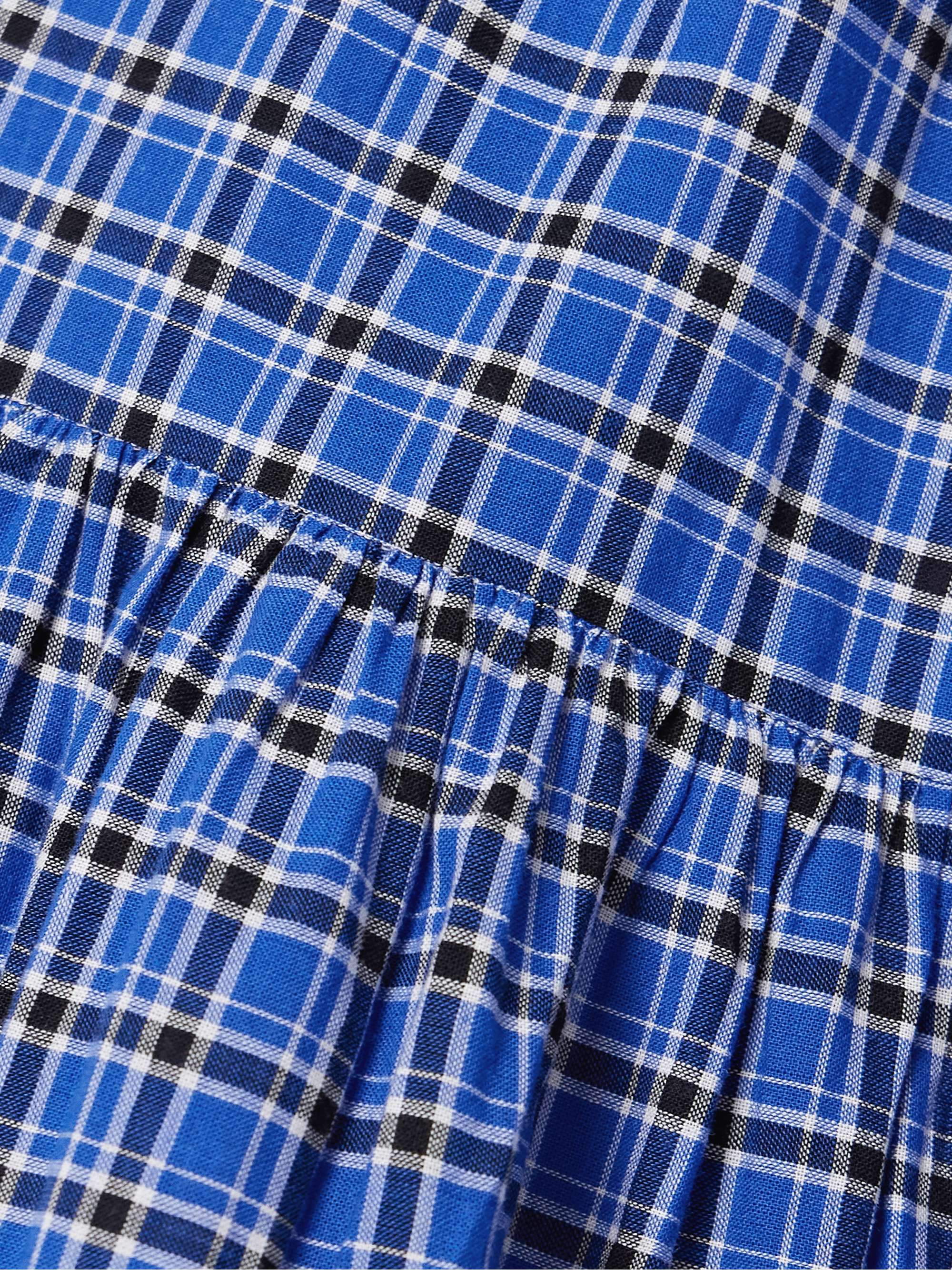 Sebastiane tiered checked voile midi skirt view