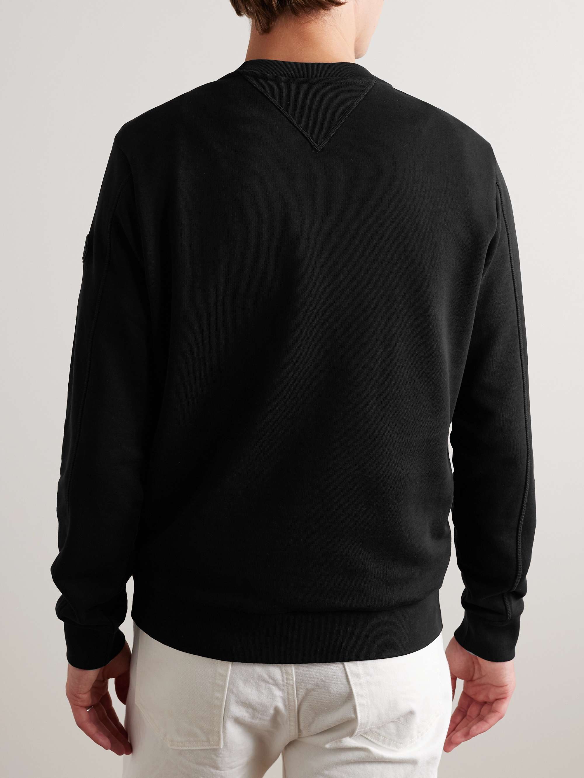 Logo-Flocked Cotton-Jersey Sweatshirt view