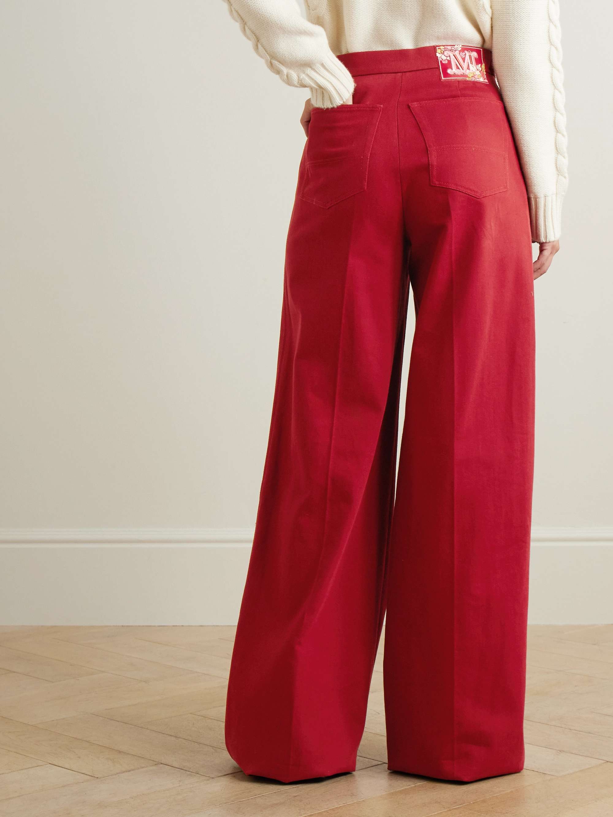Ruggero cotton-twill wide-leg pants view