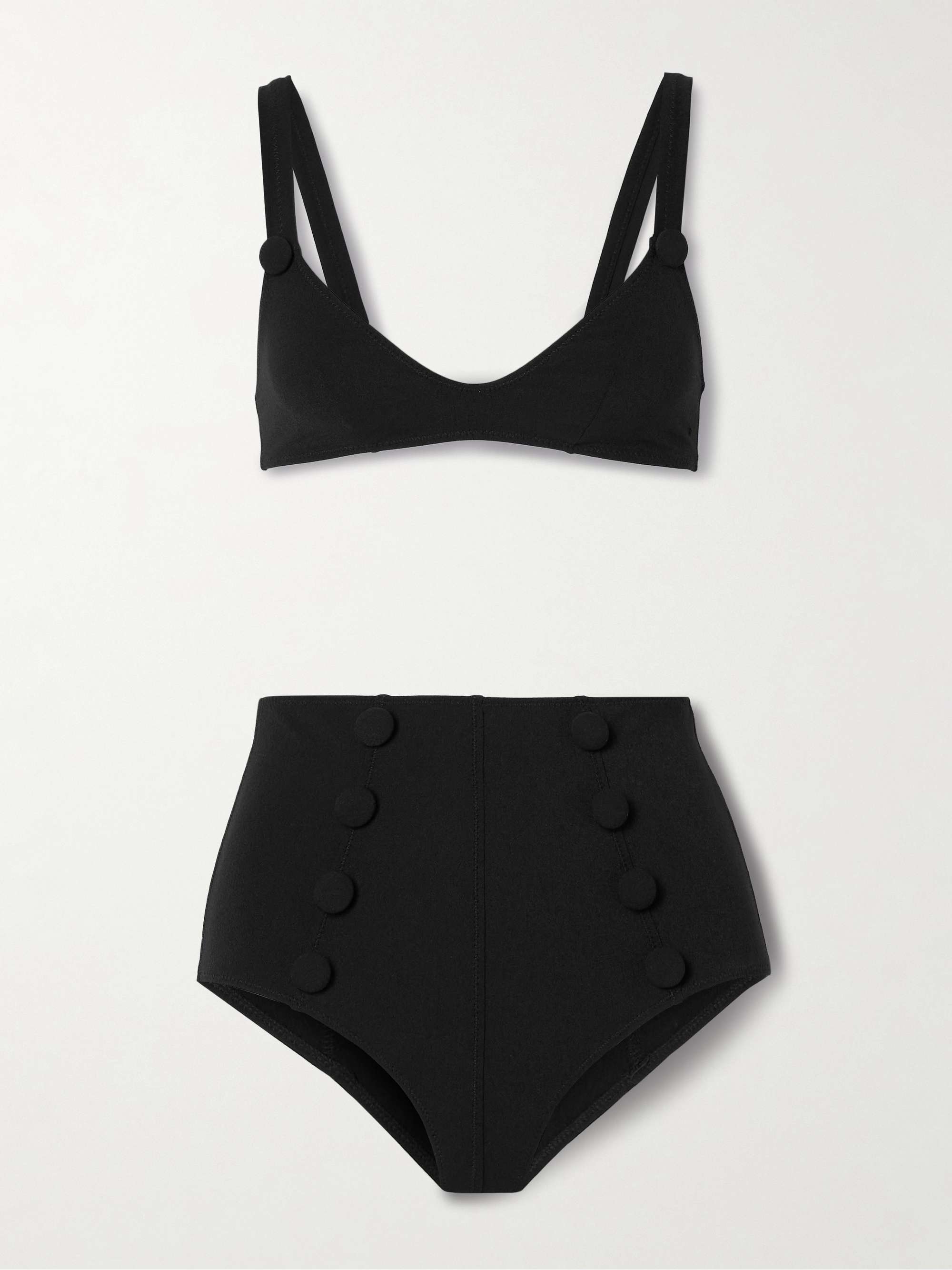 Magdalena button-embellished crepe bikini view