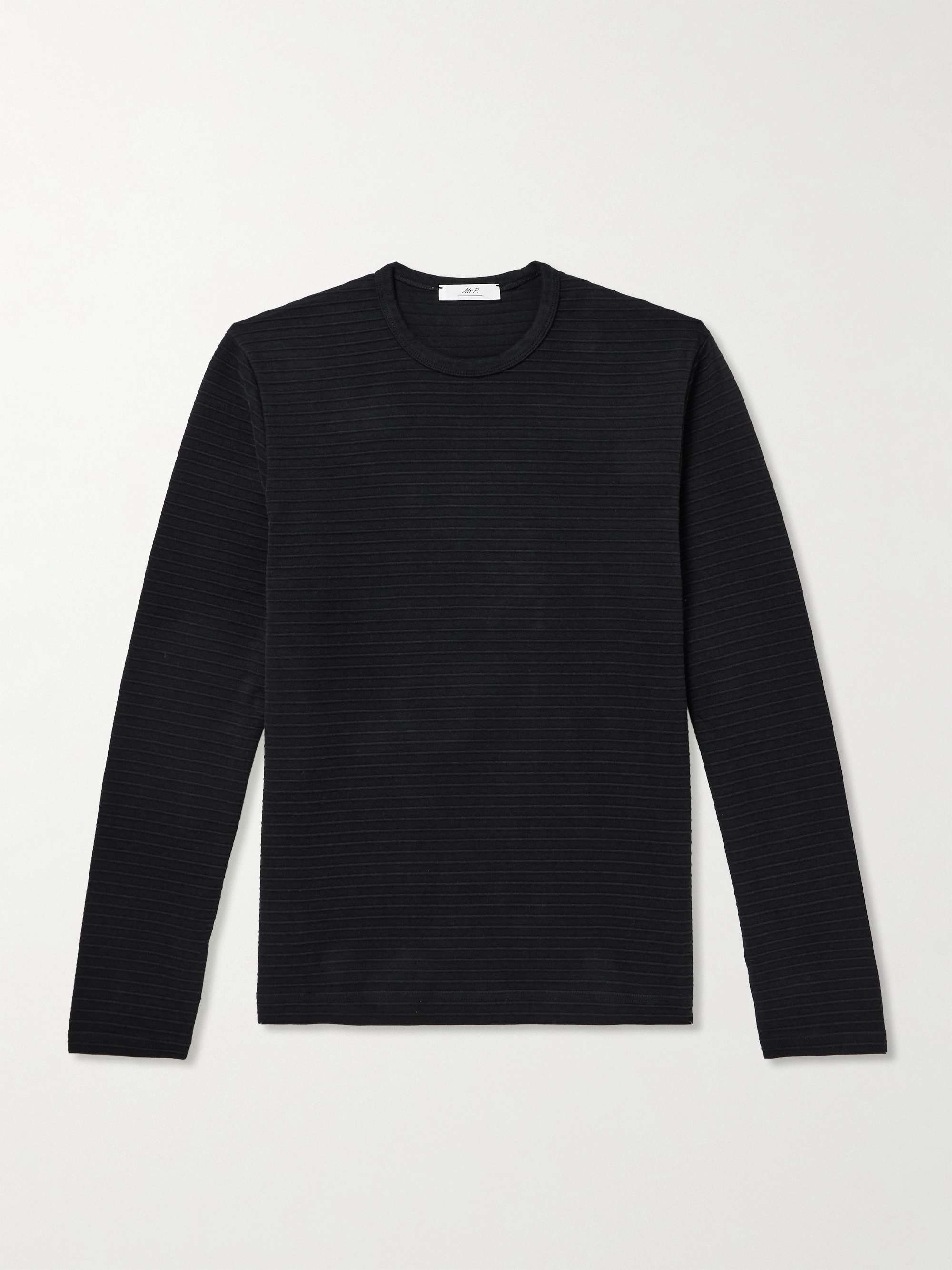 Ribbed Cotton-Jersey T-Shirt view