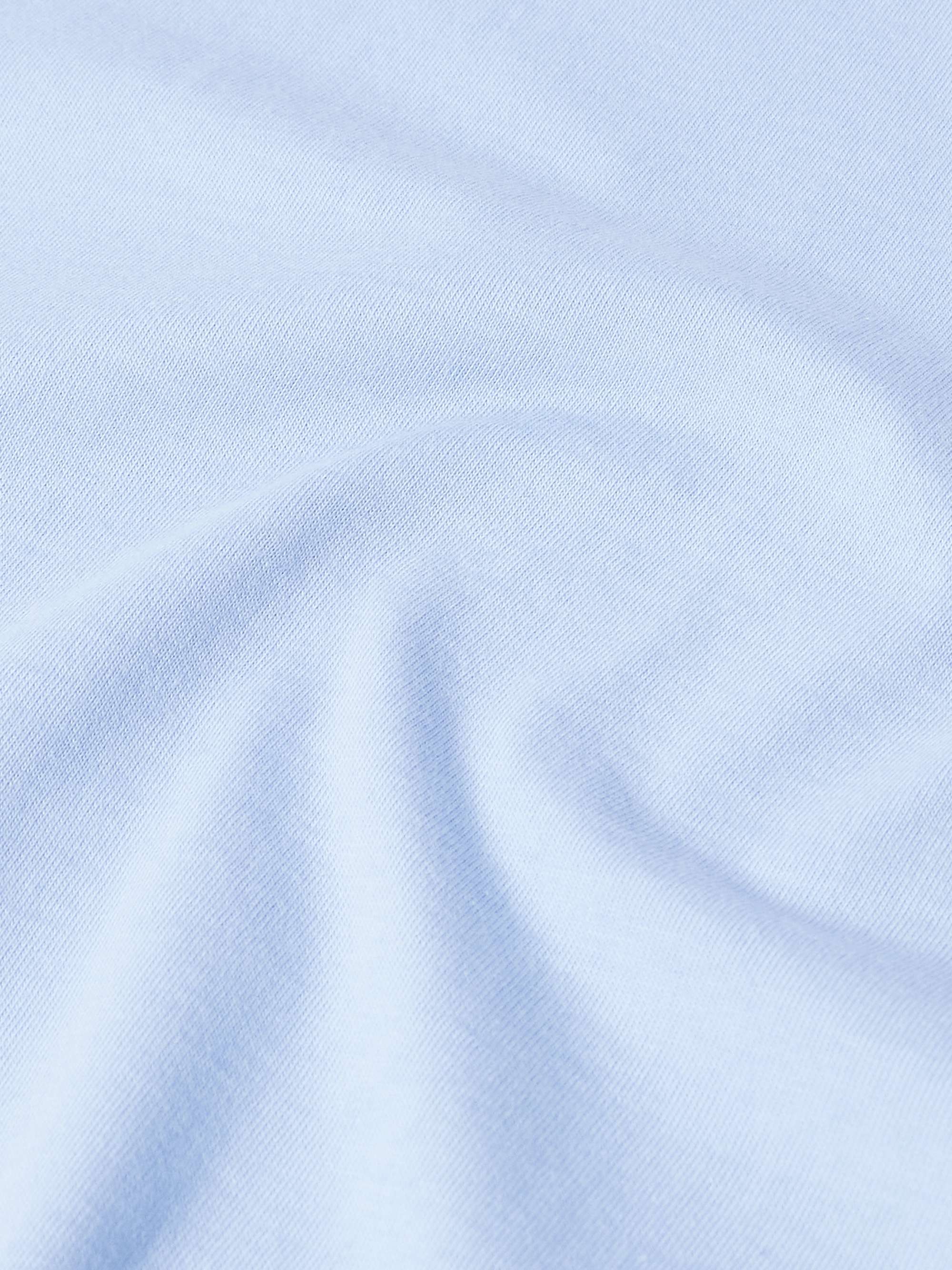 Logo-Embroidered Stretch Poplin-Panelled Organic Cotton-Jersey T-Shirt view