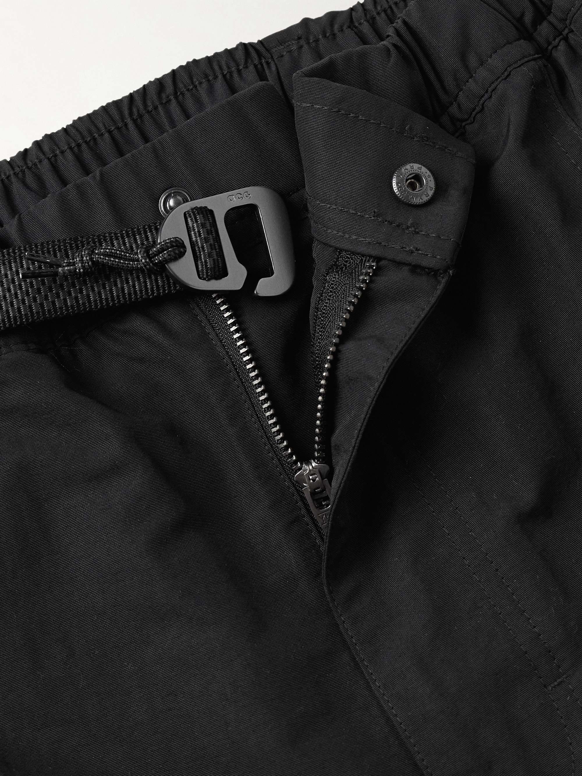ACG Snowgrass Straight-Leg Mesh-Trimmed Belted Nylon Shorts view