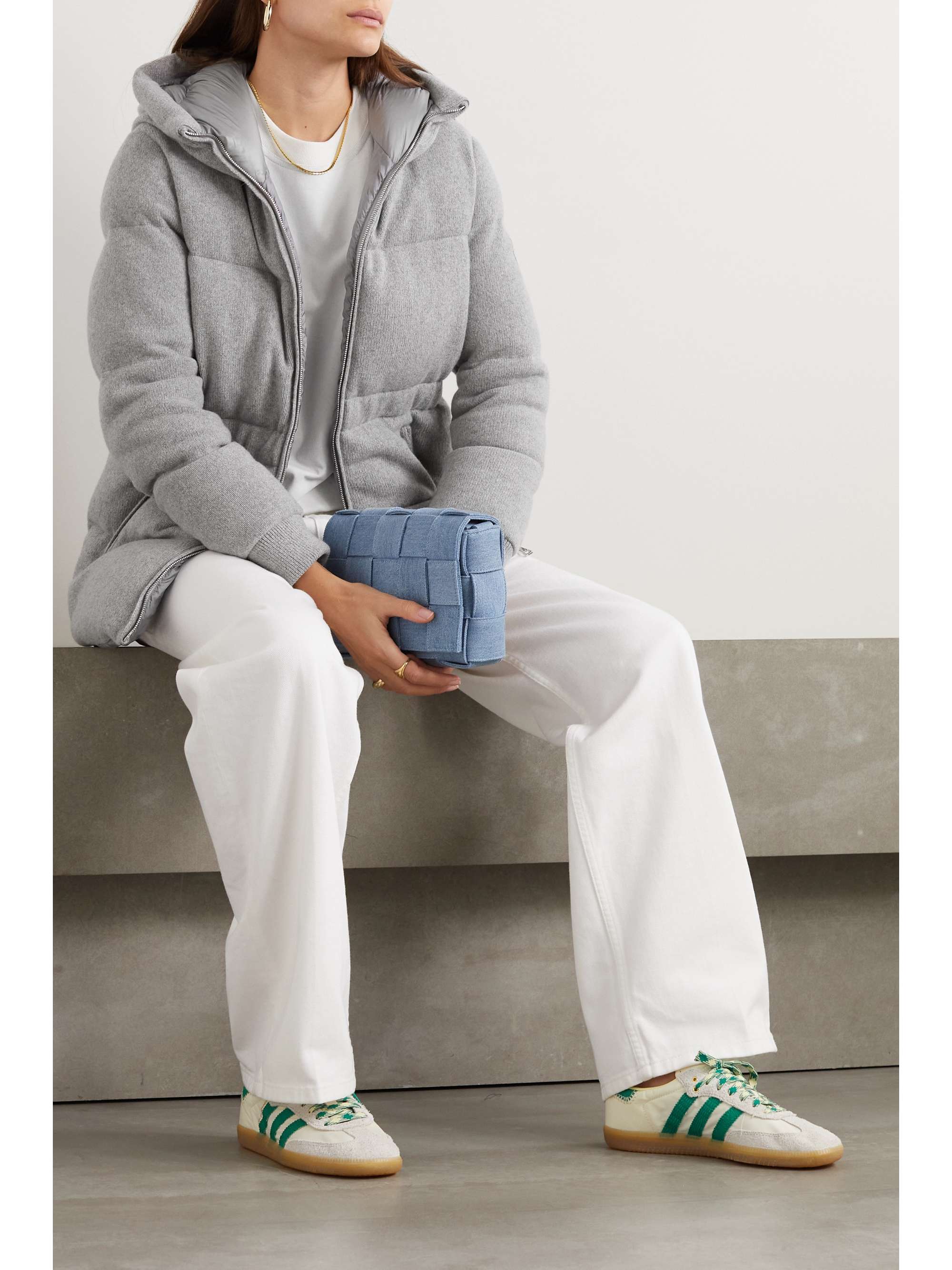 Daval hooded quilted cashmere-blend down jacket view