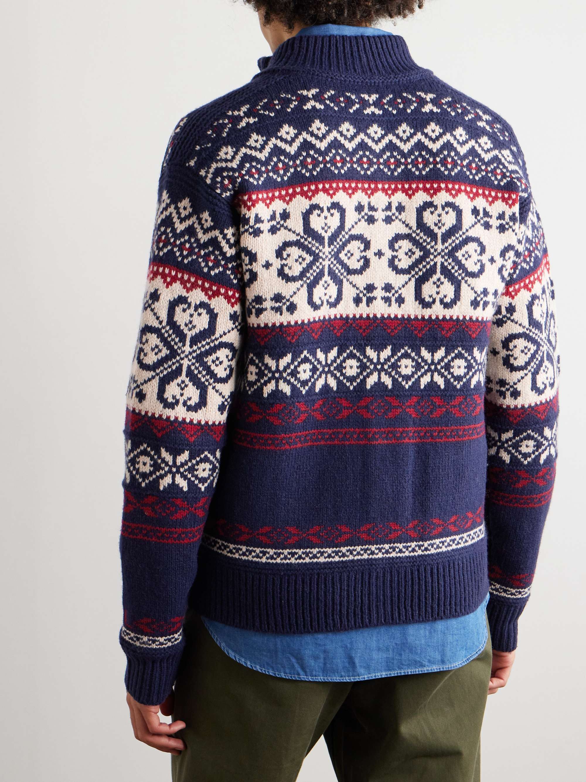 Wool-Blend Jacquard Cardigan view