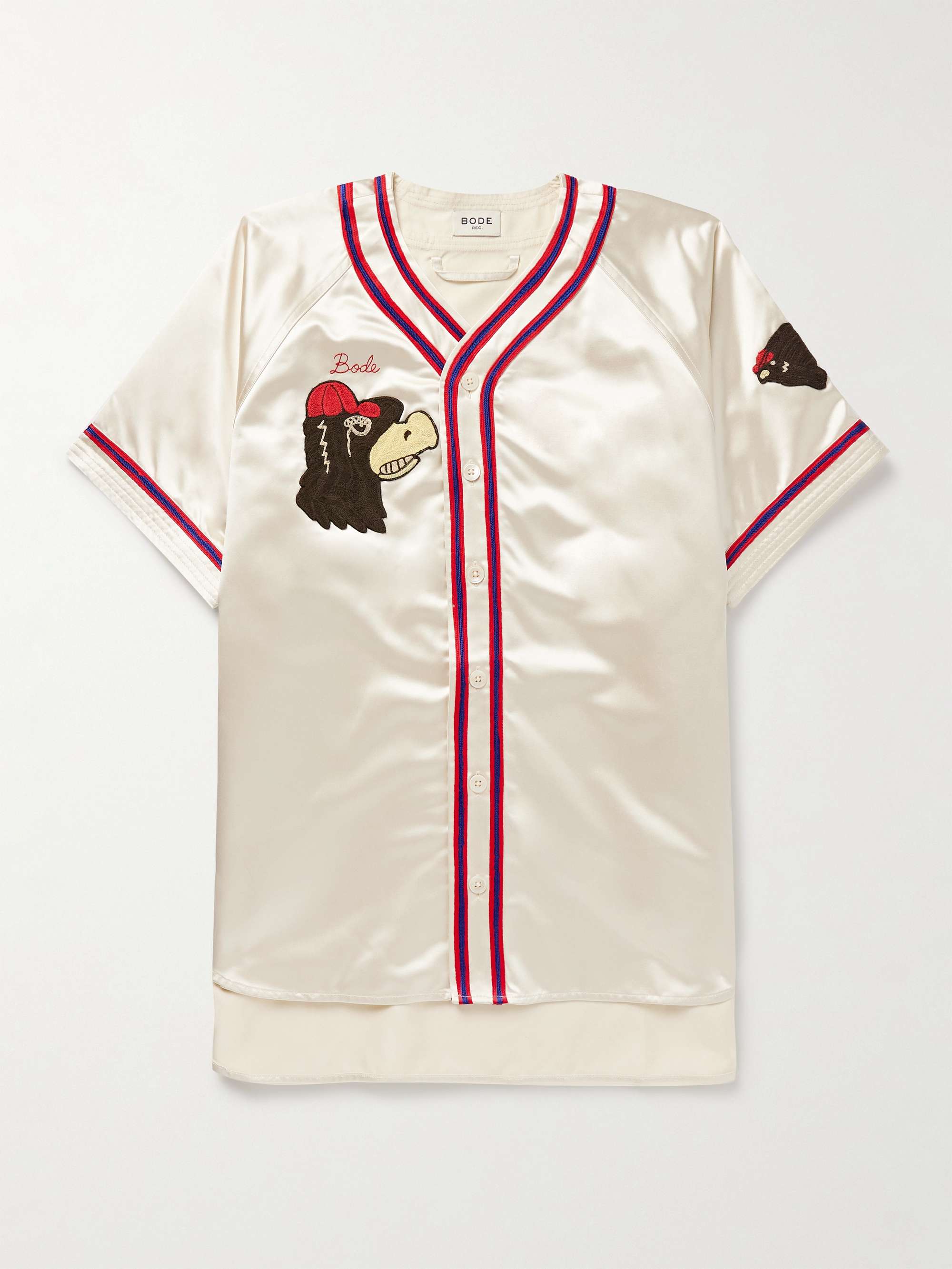 Redtail Appliquéd Embroidered Satin Shirt view