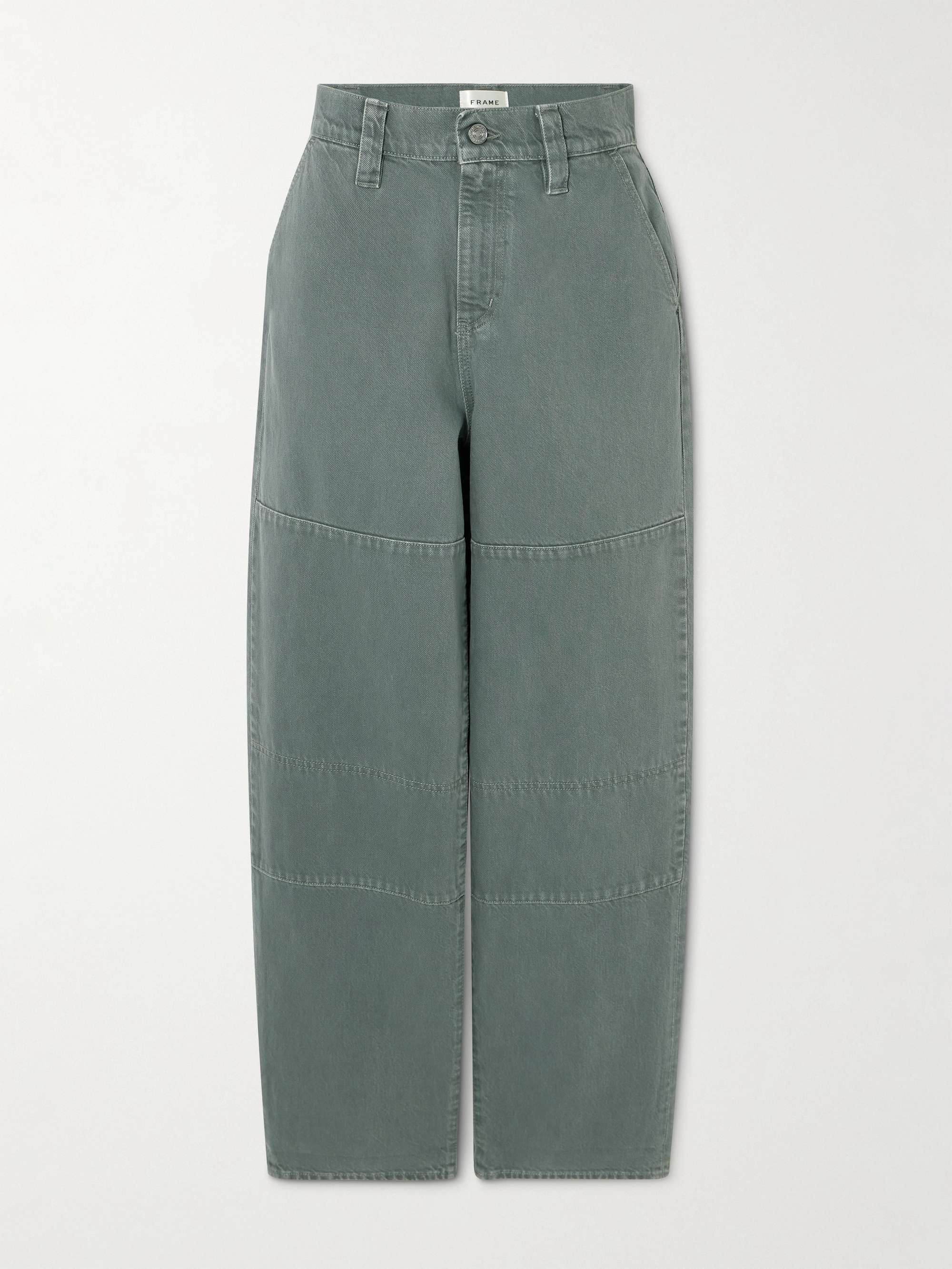 Paneled cotton-canvas wide-leg pants view