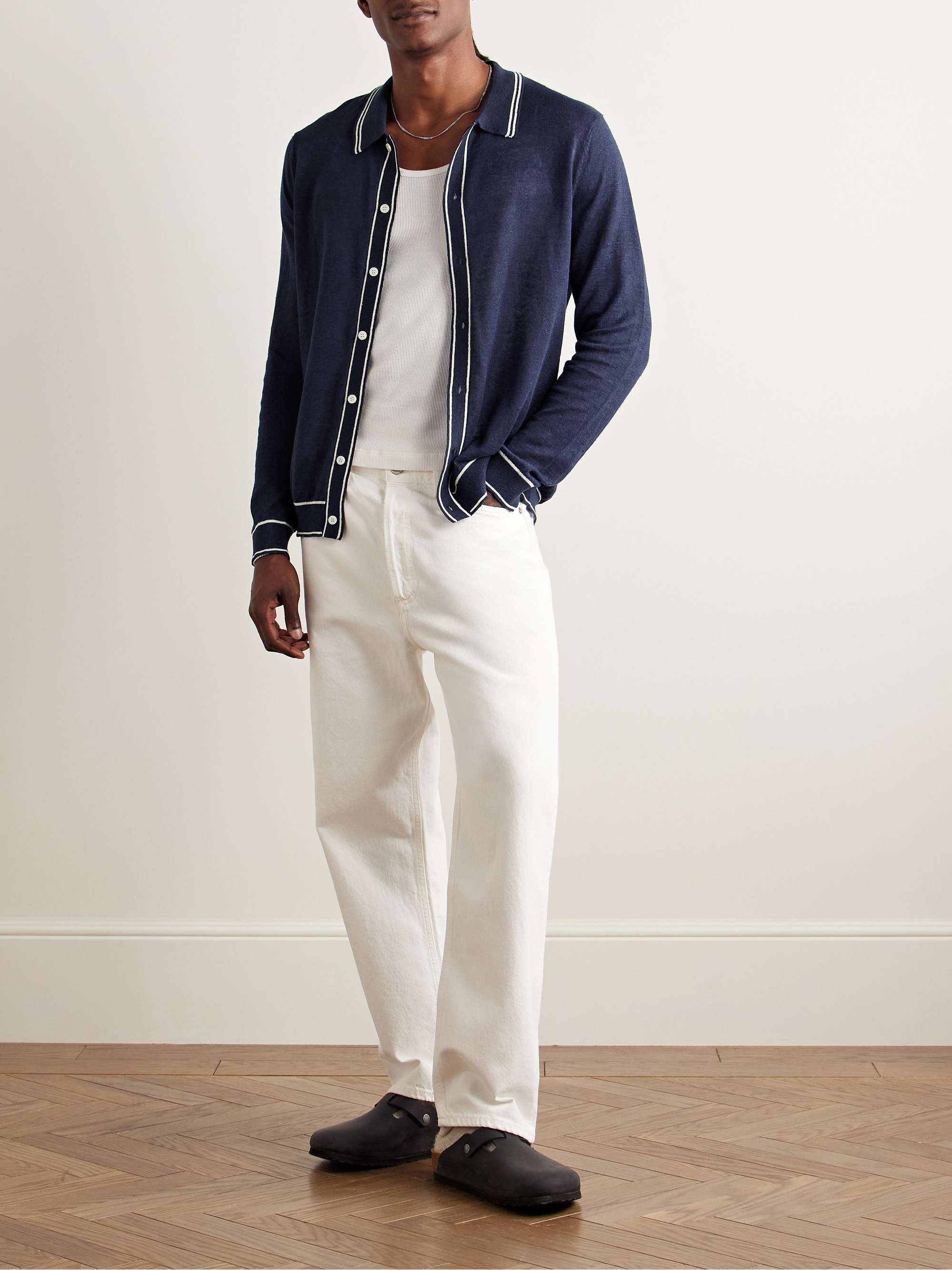 Striped Linen Cardigan view