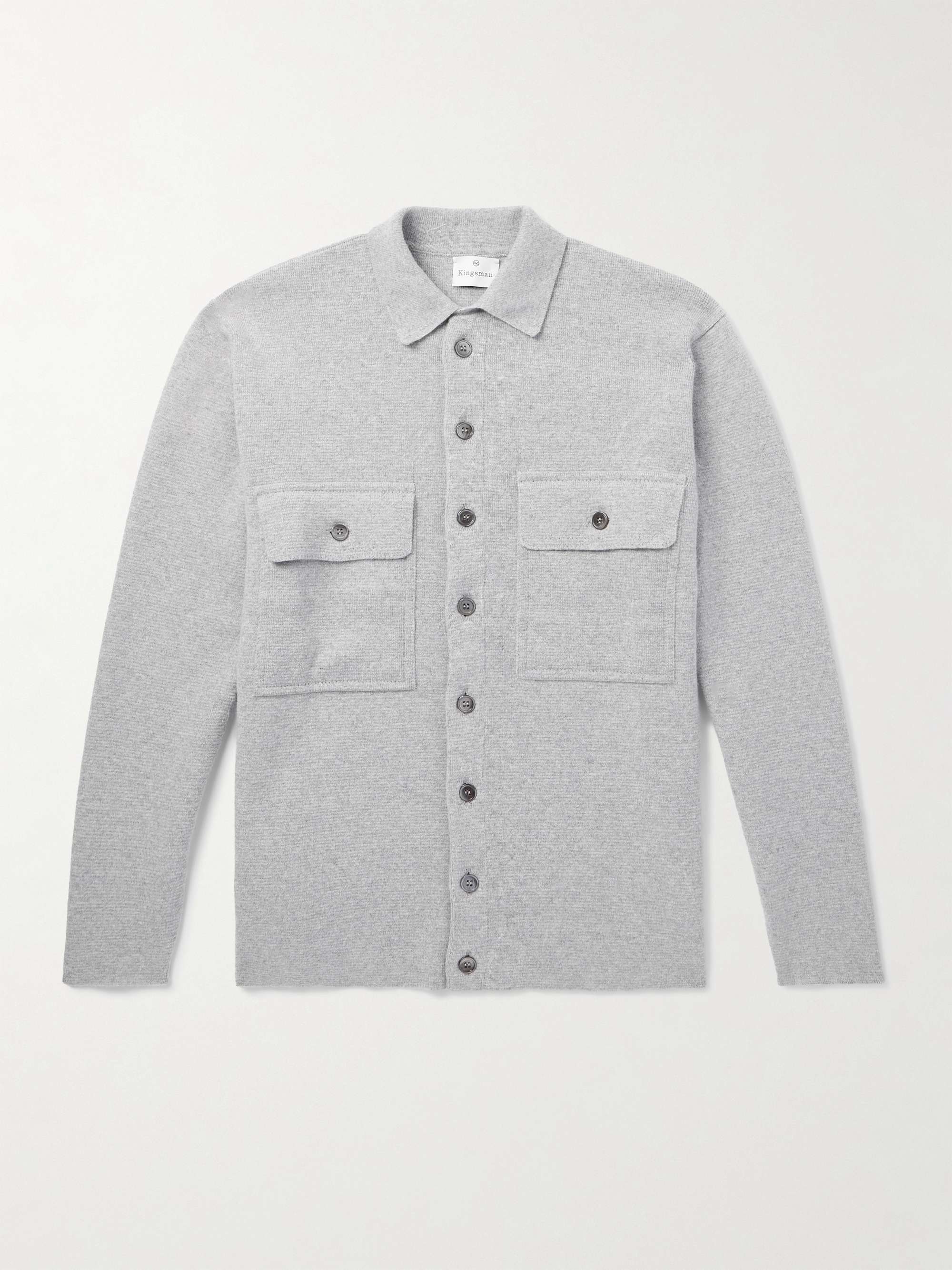Merino Wool and Cashmere-Blend Overshirt view