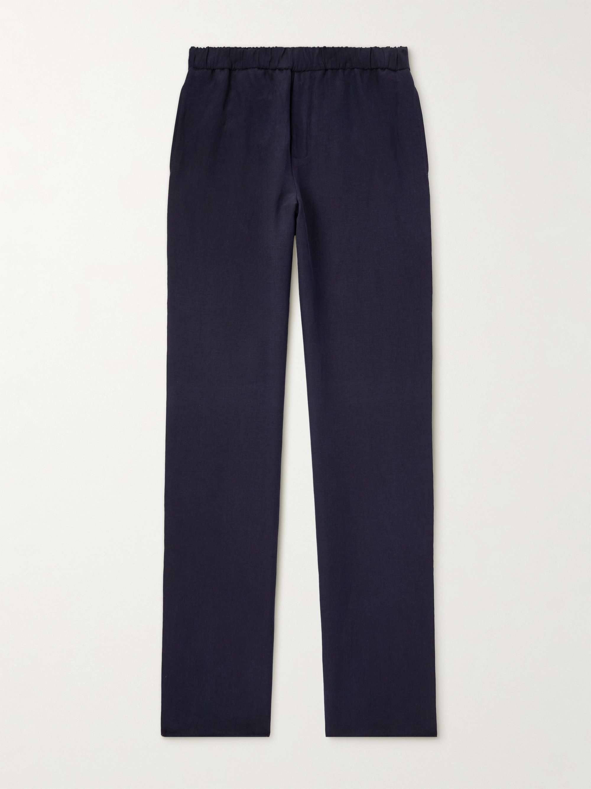 Maryln Straight-Leg Linen and Silk-Blend Trousers view