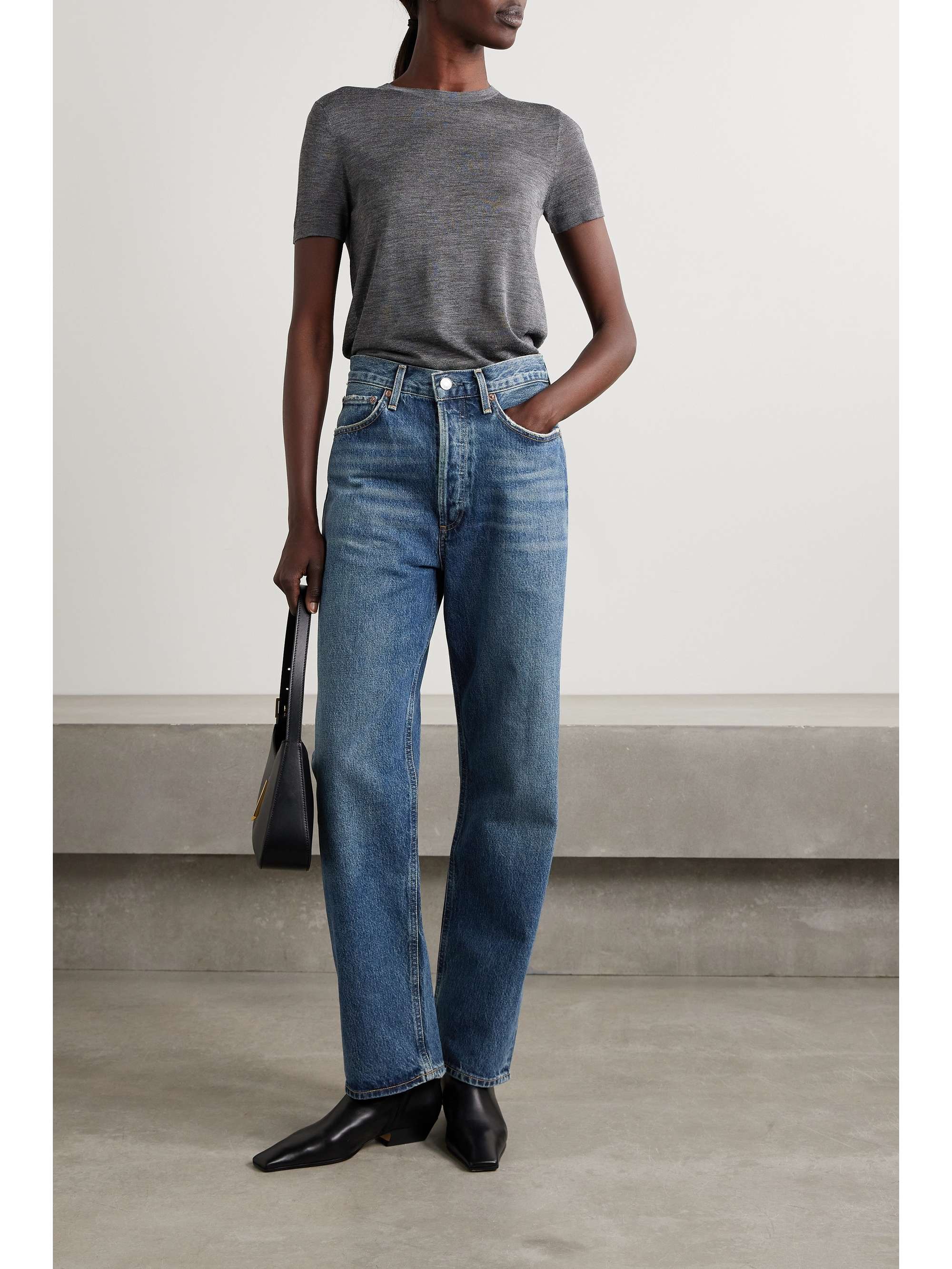 '90s mid-rise straight-leg organic jeans view