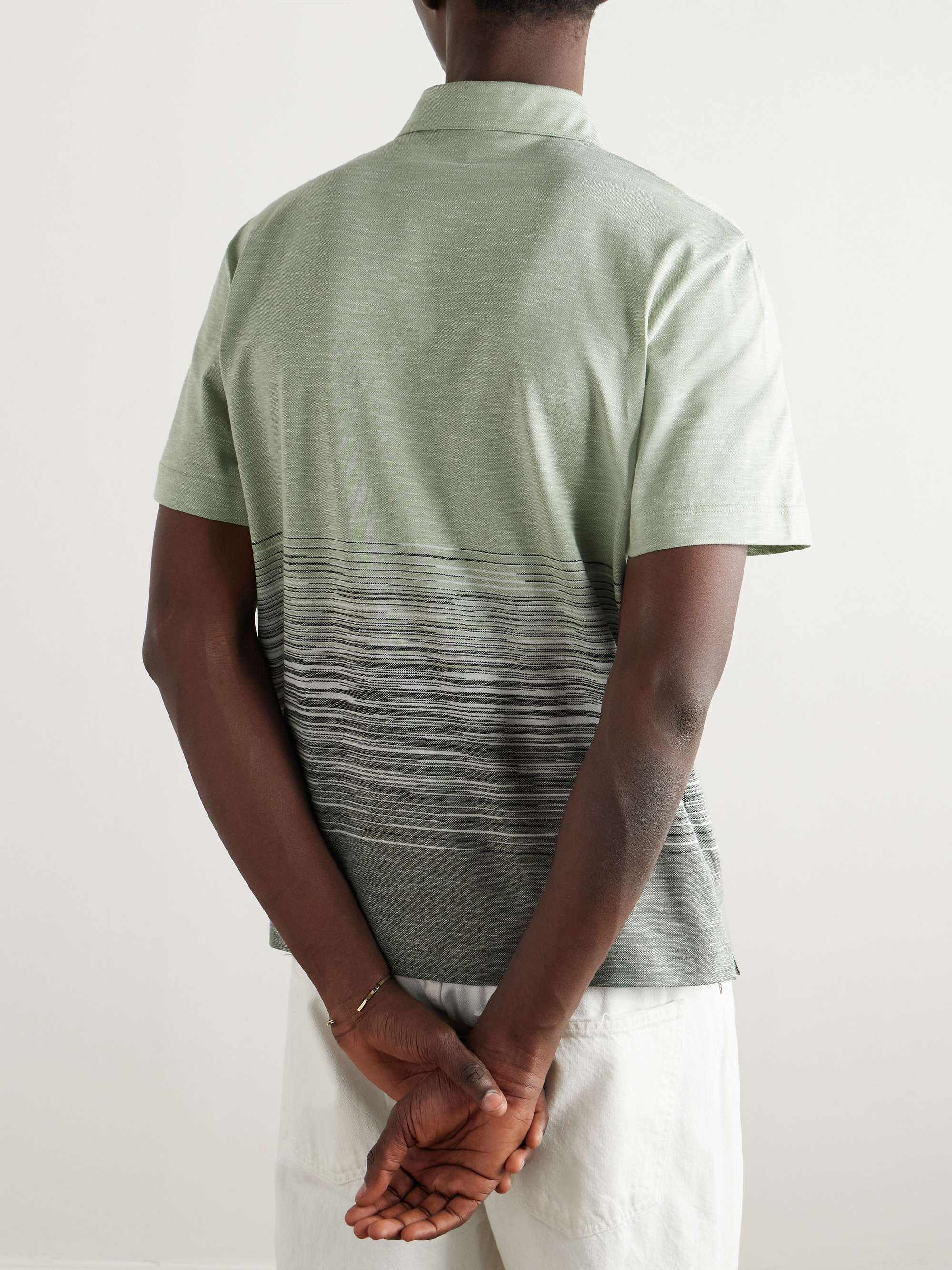 Space-Dyed Cotton and Linen-Blend Polo Shirt view