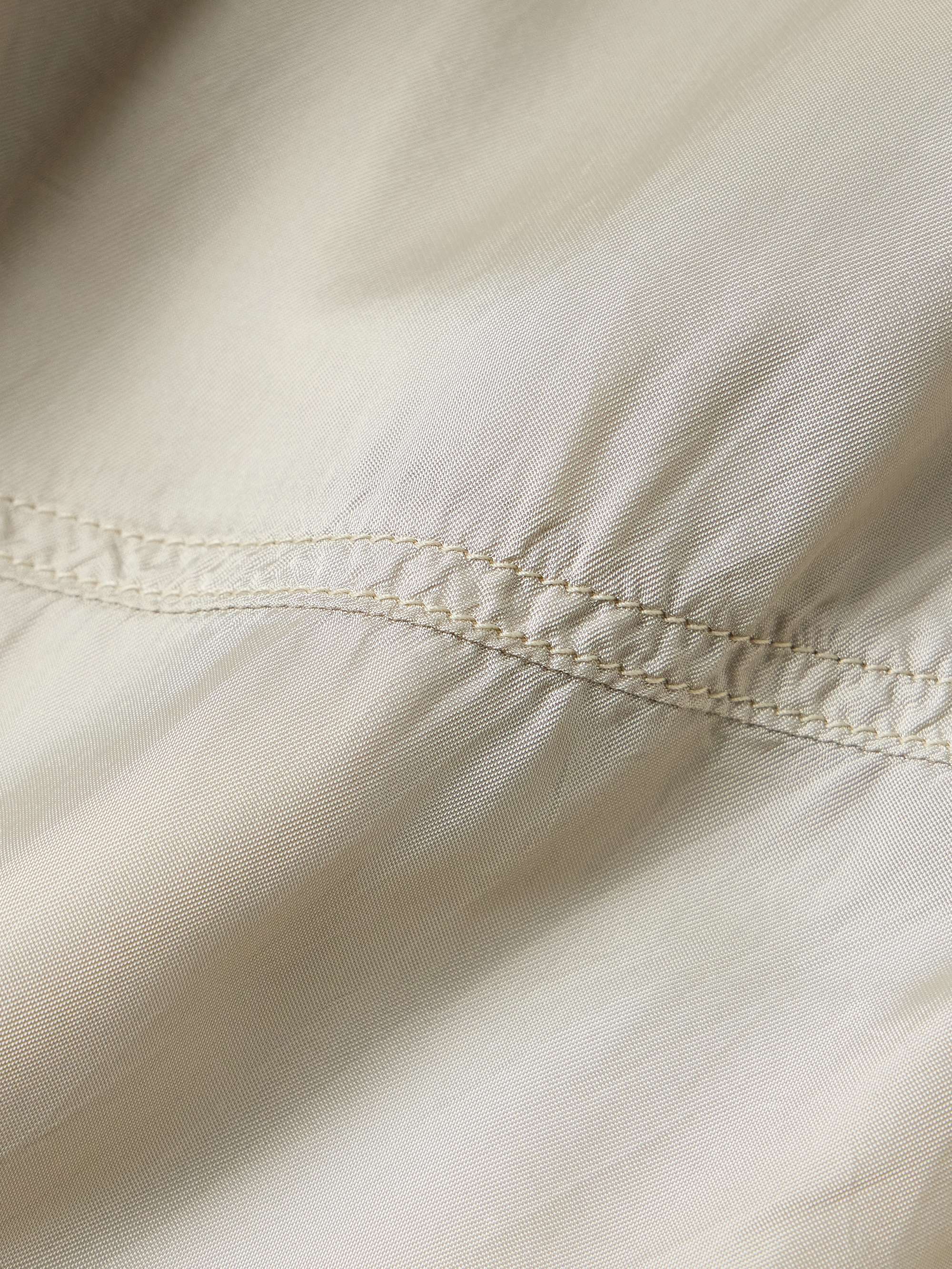 Tapered Crinkled-Satin Trousers view