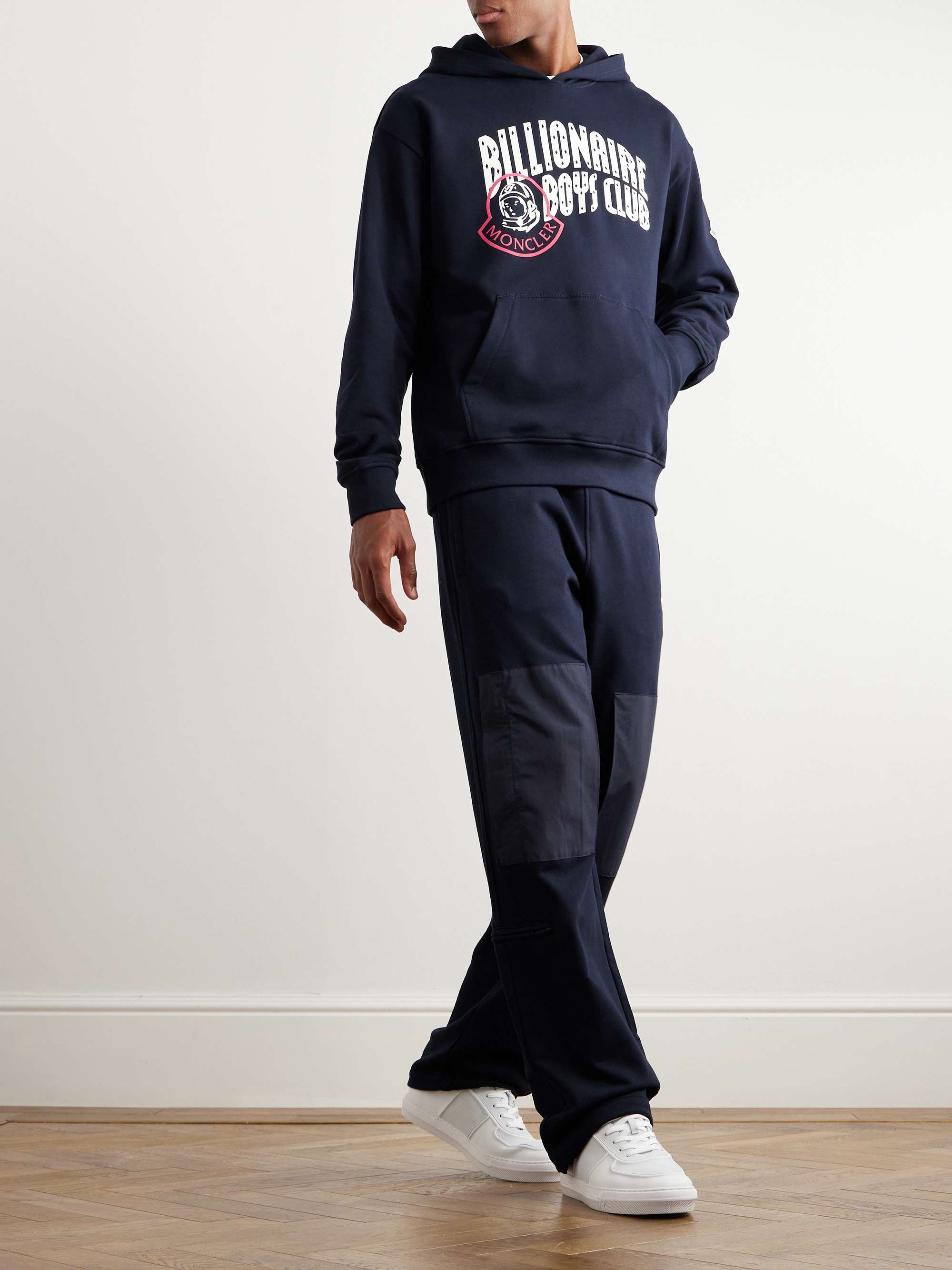 + Billionaire Boys Club Logo-Print Appliquéd Cotton-Jersey Hoodie view
