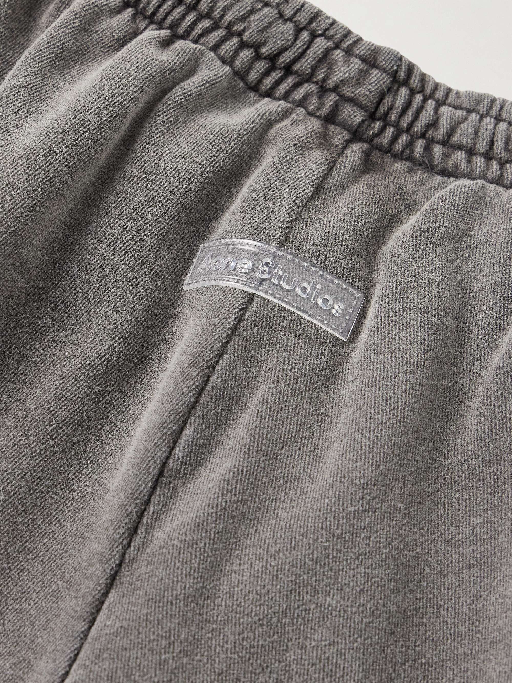 Pale Tapered Cropped Cotton-Jersey Sweatpants view