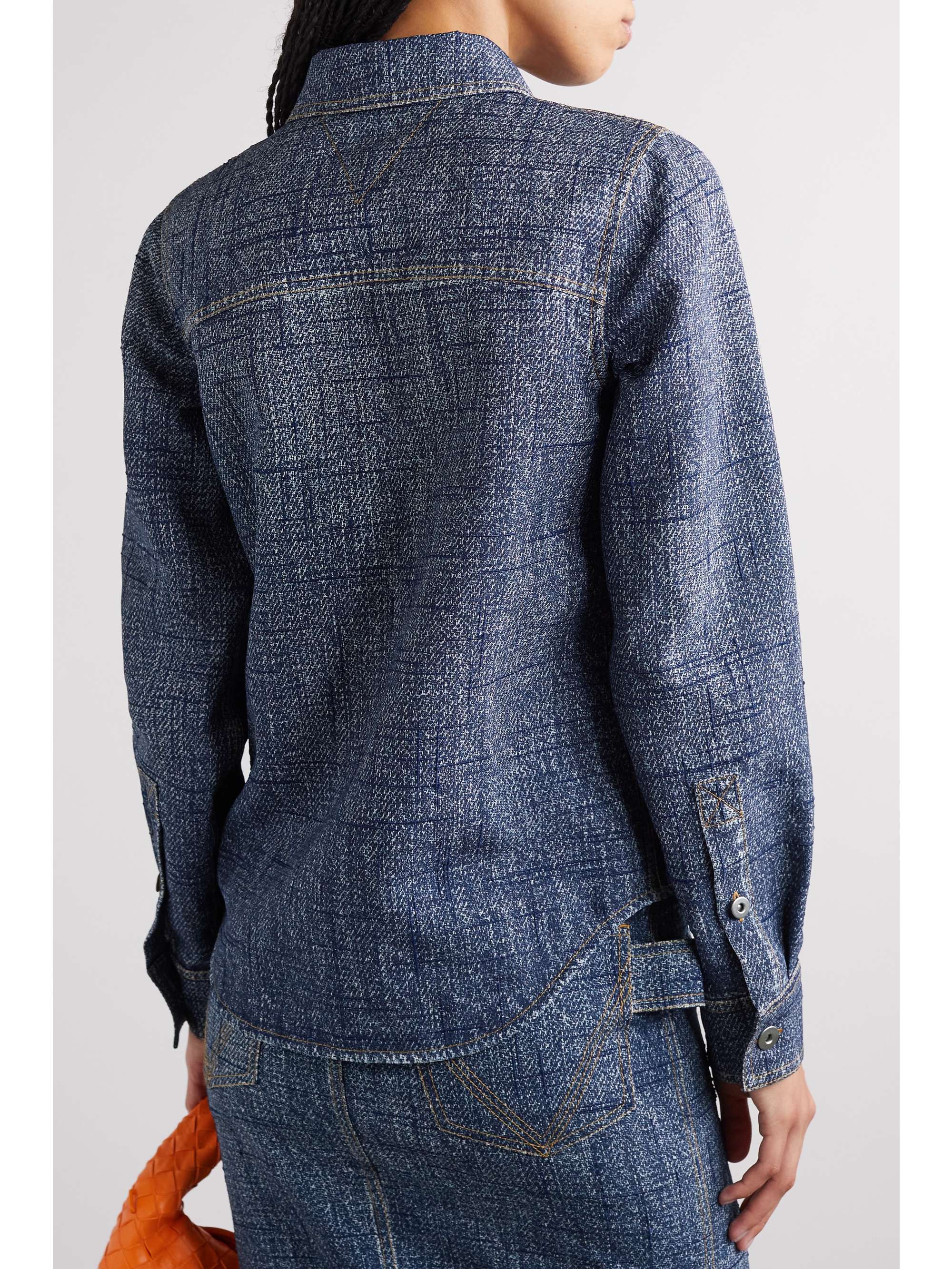 Printed denim shirt view