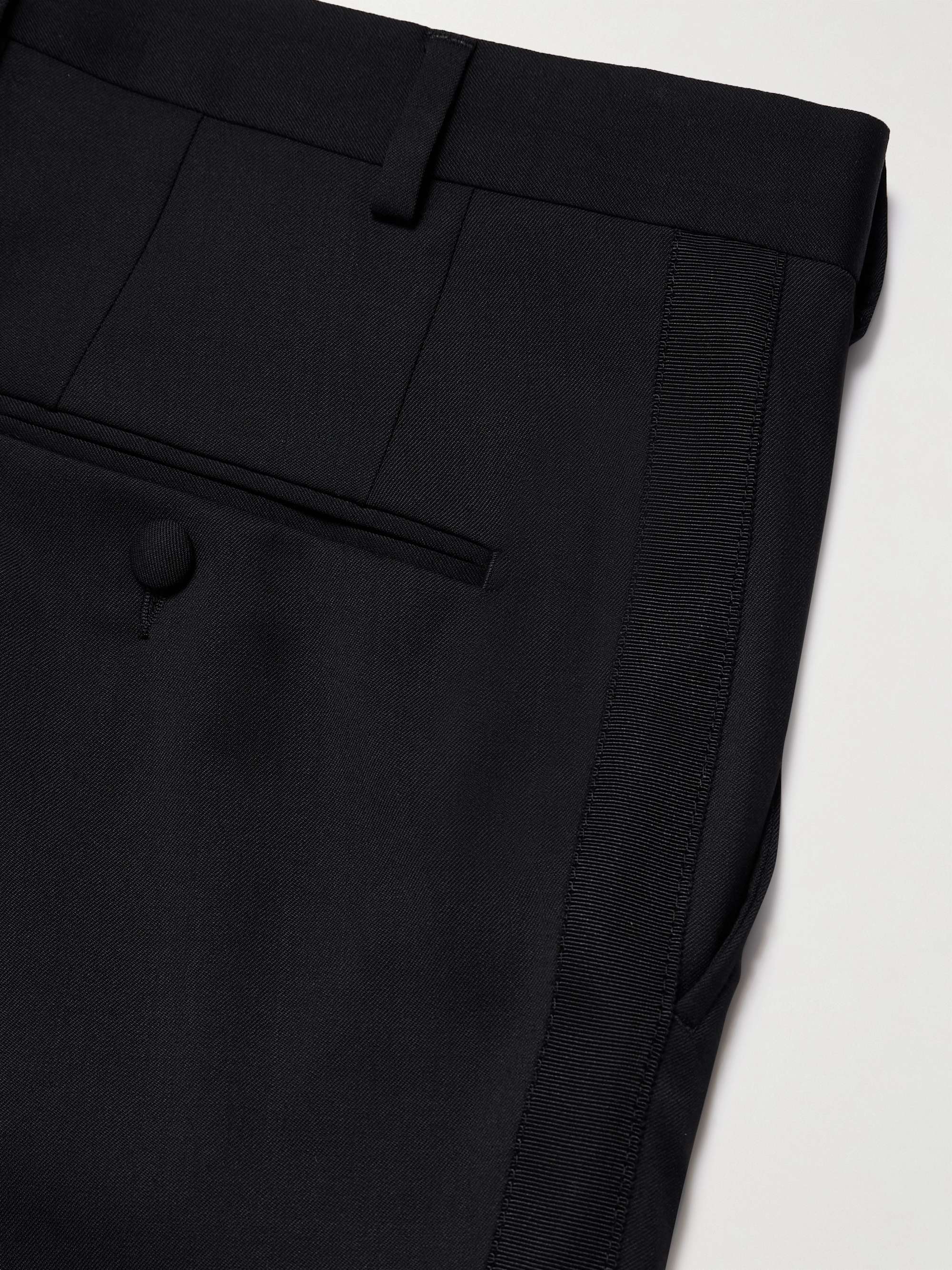 Slim-Fit Wool Tuxedo Trousers view