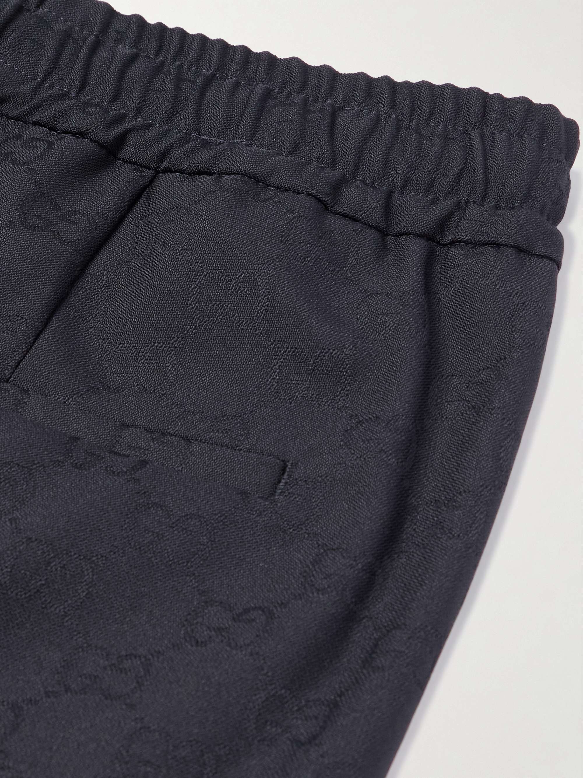 Straight-Leg Logo-Jacquard Trousers view