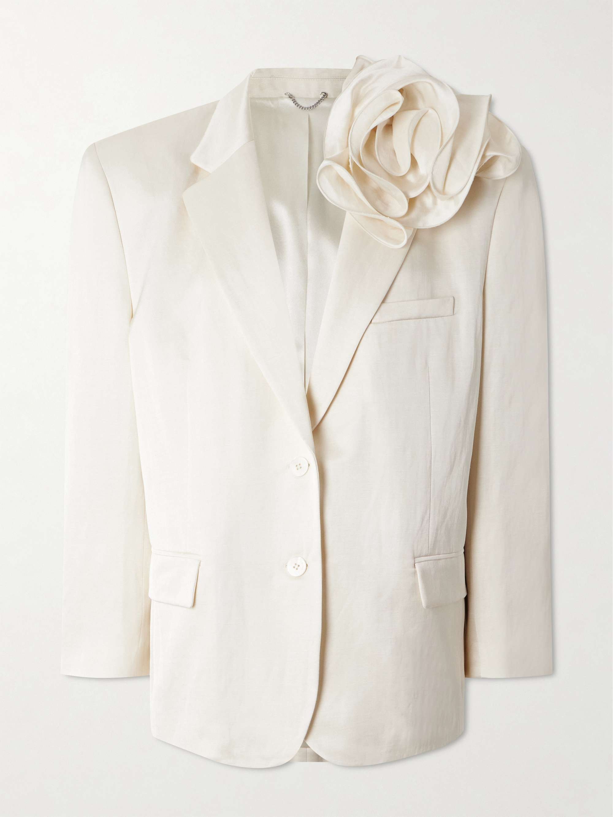 Appliquéd woven blazer view