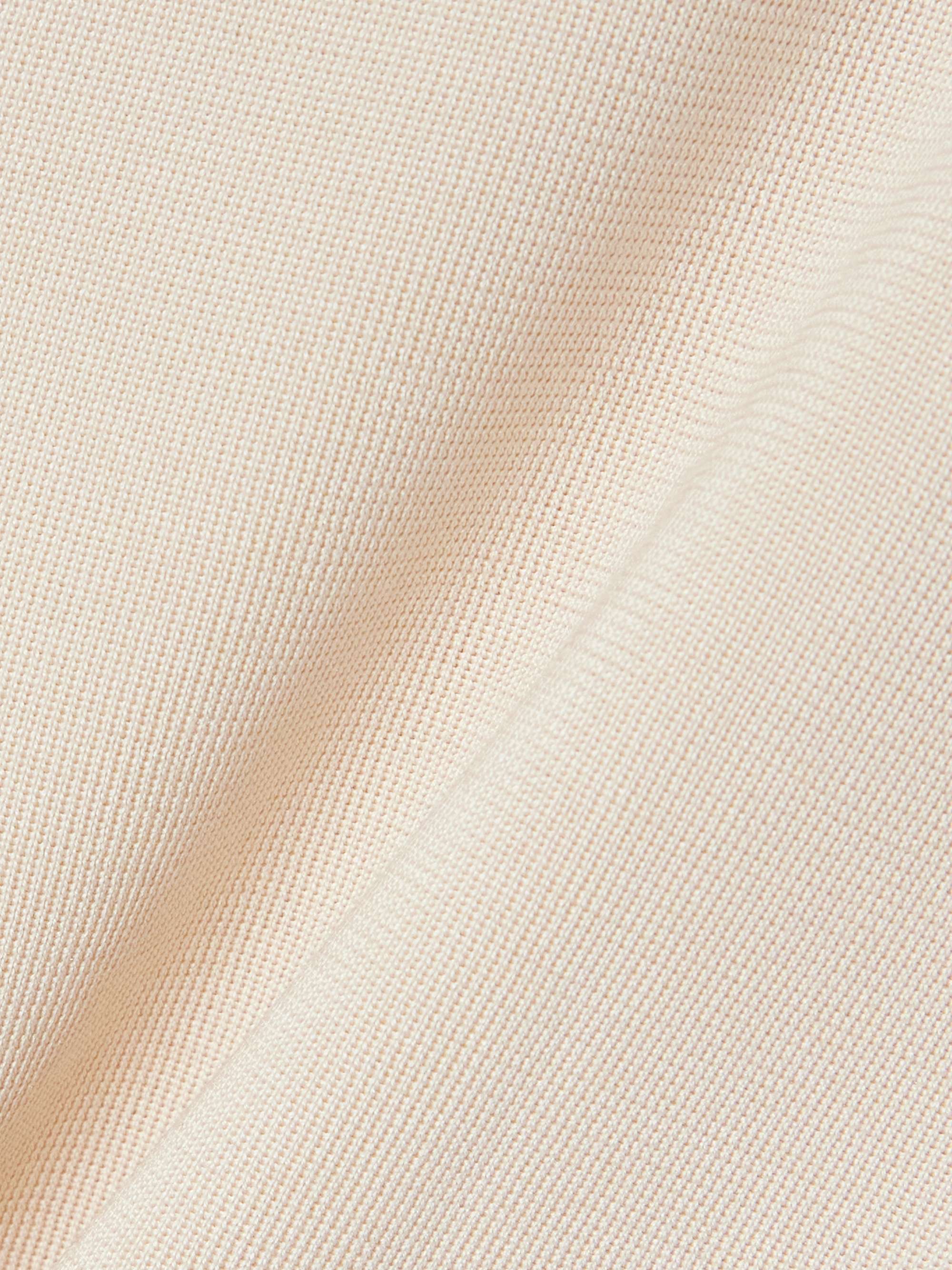 Lyskamm silk turtleneck top view