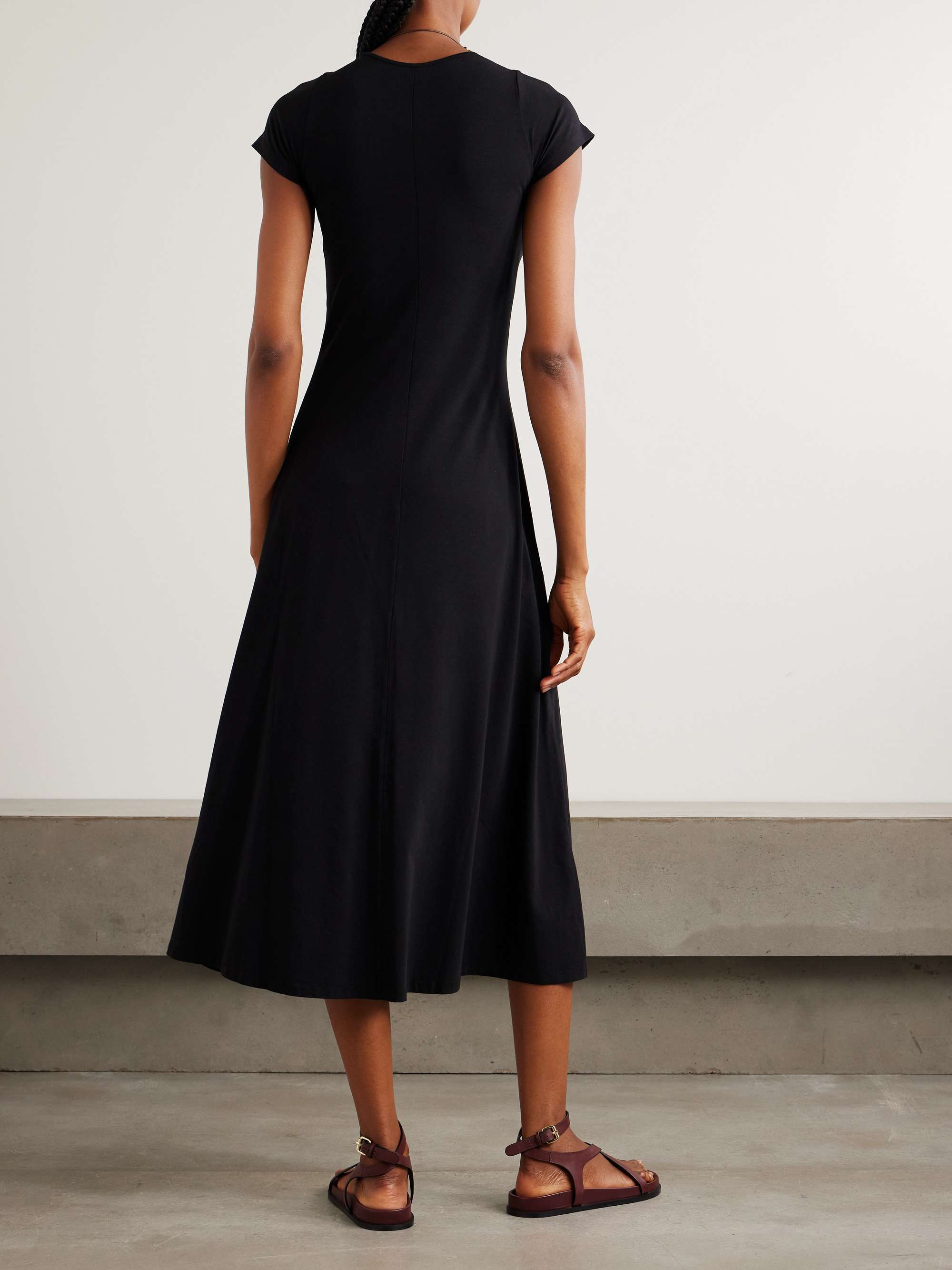 + NET SUSTAIN Fitted Tee organic cotton and TENCEL Lyocell-blend jersey midi dress view