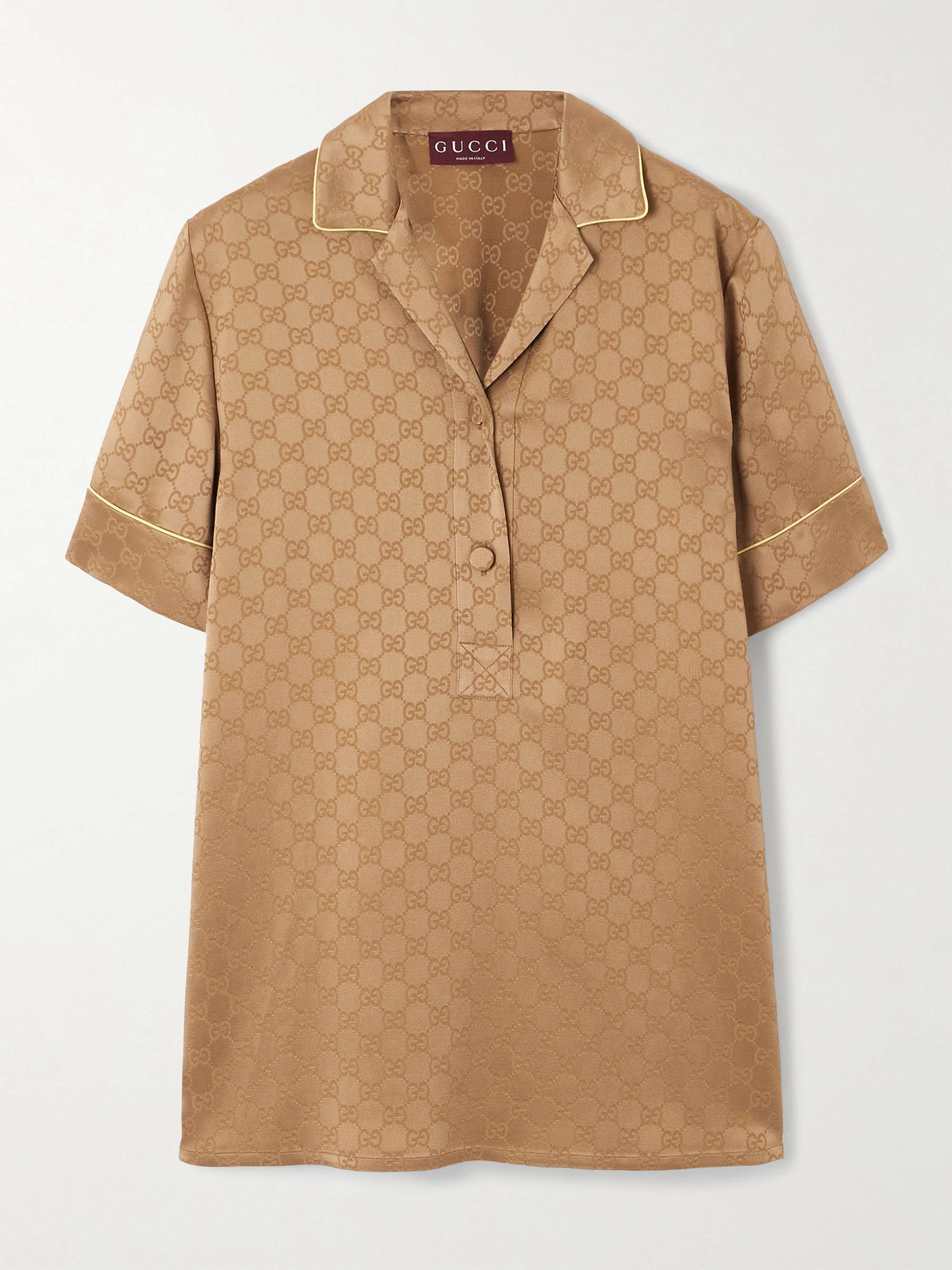 GG hammered satin-jacquard shirt view