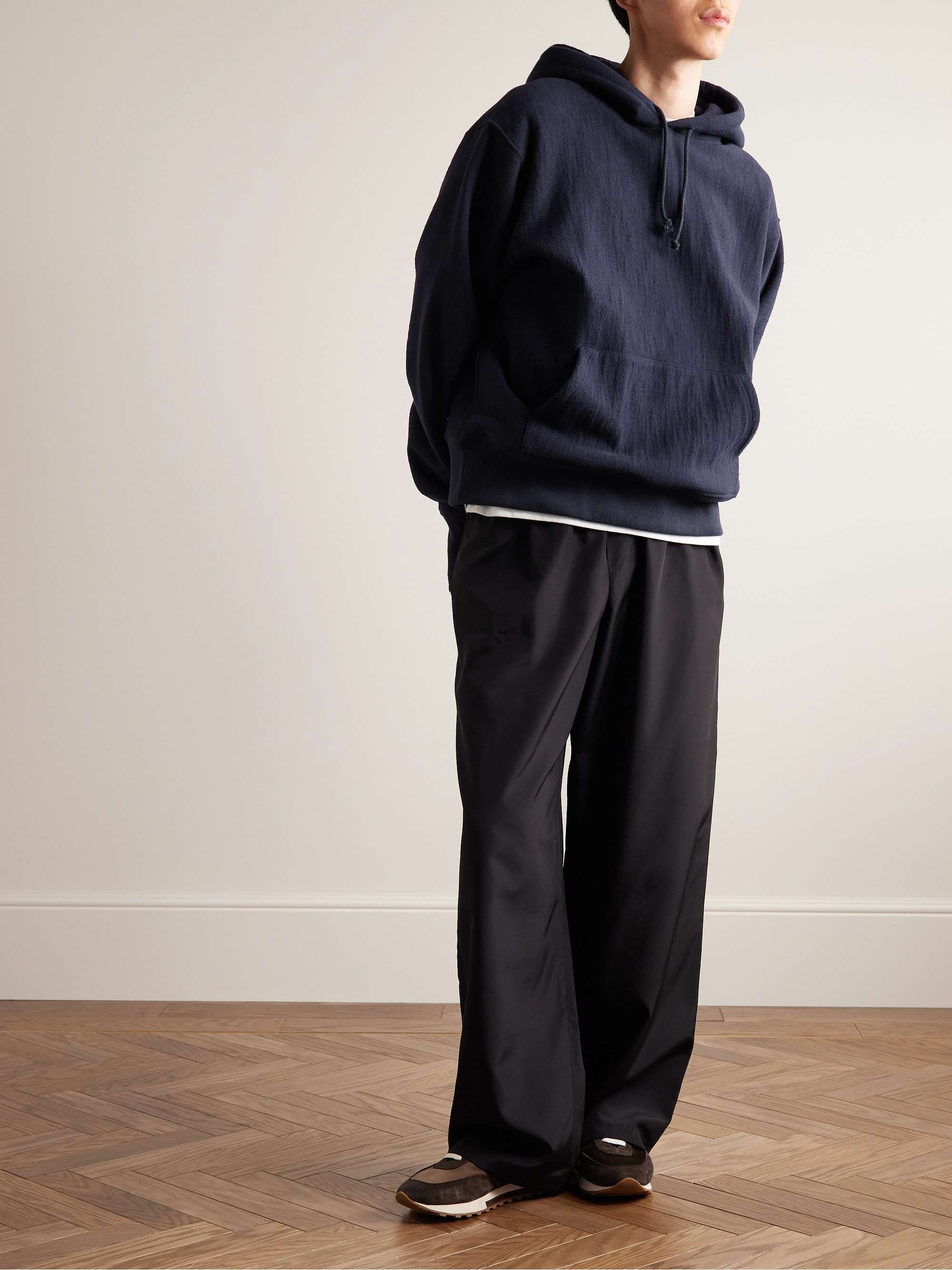 Naoki Brushed Cotton-Jersey Hoodie view